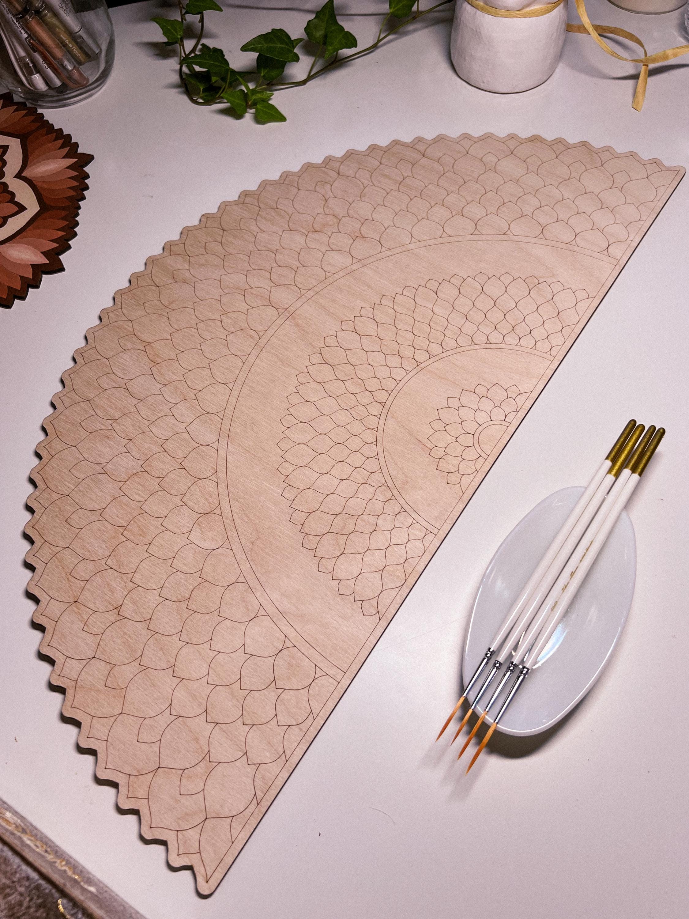 Wooden Mandala Board: DIY Art Therapy Craft for Adults - Coloring, Painting & Home Decor Wall Art