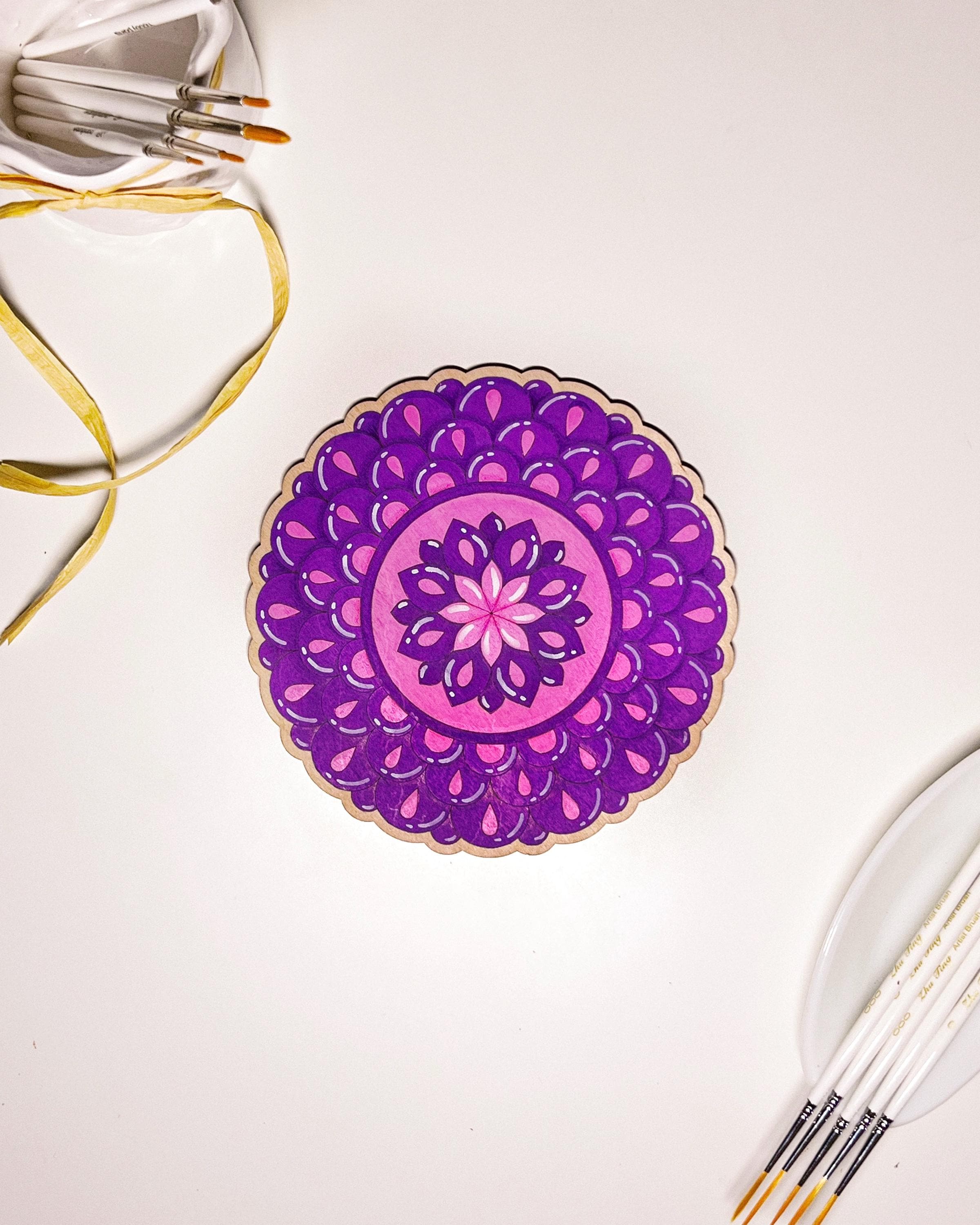 Wooden mandala for coloring, Art therapy, DIY craft, adult coloring, wall art, painting, home decor,easy drawing,coloring boards,mandala art