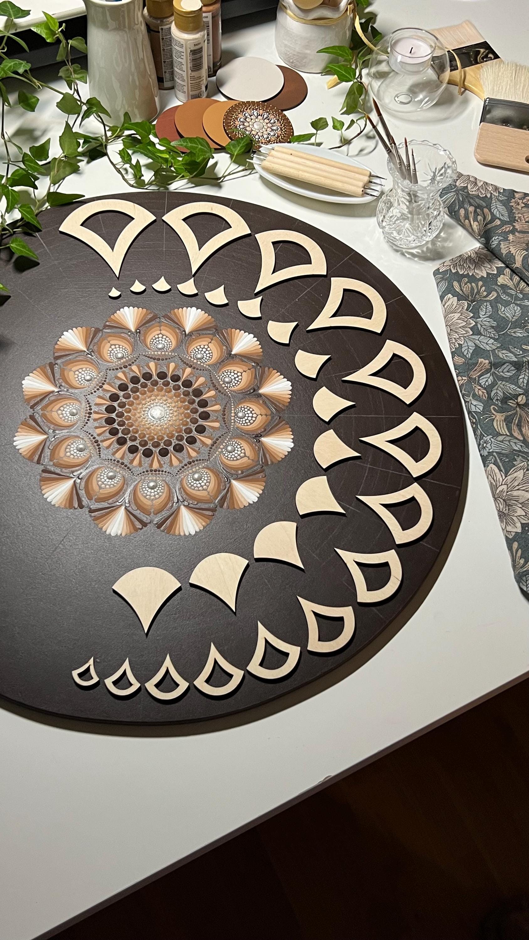 Zeichenschablonen, Dot-Art-Werkzeuge, Holzformen, Mandala-Zubehör, Pausschablonen, Musterbau, geometrische Figuren, Zeichenset