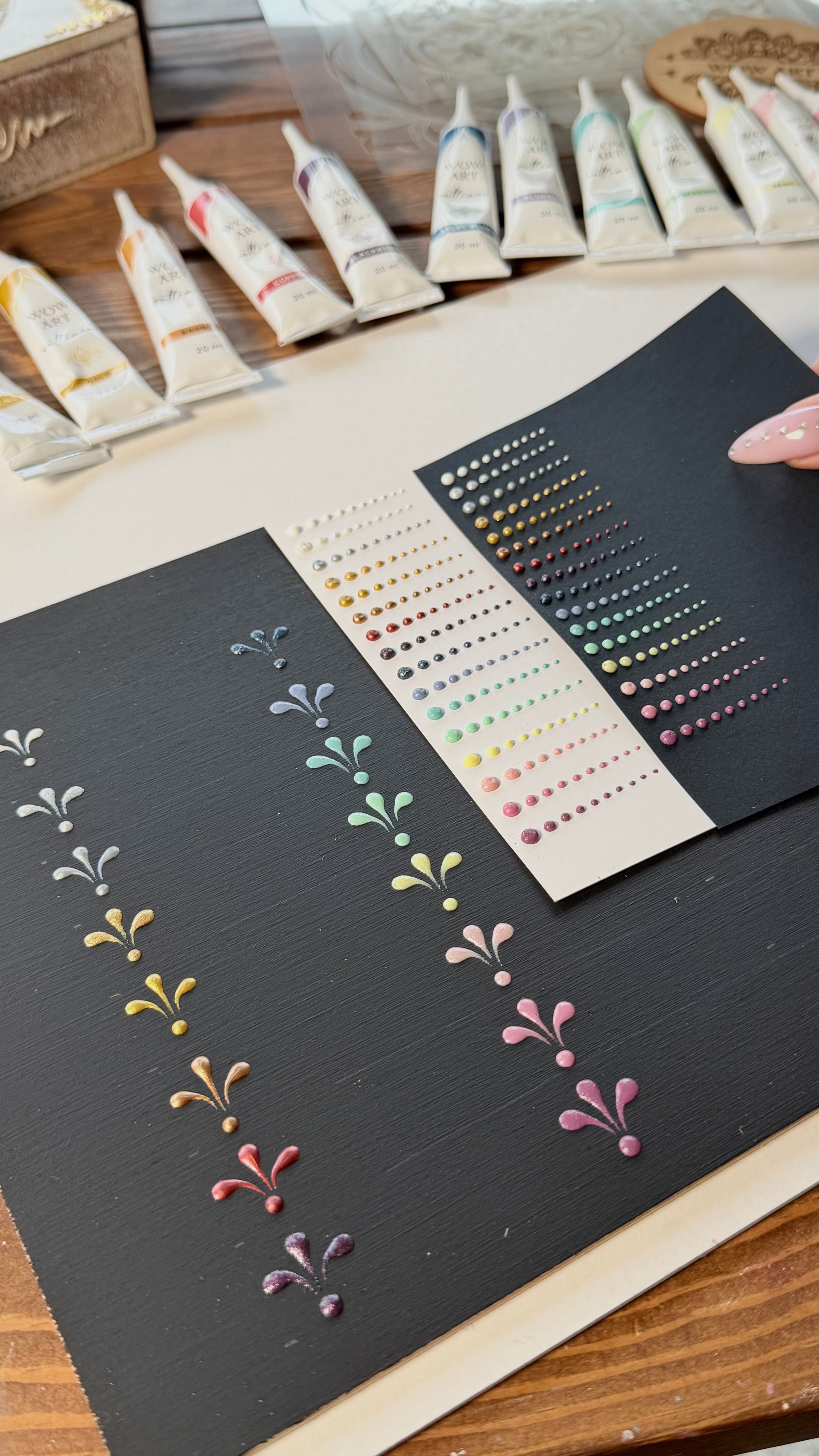 Outliner Paint for 3D Details, Fine Lines and Decorative Painting, contour glass and ceramic paint, dot art, mandala art, Wow Art