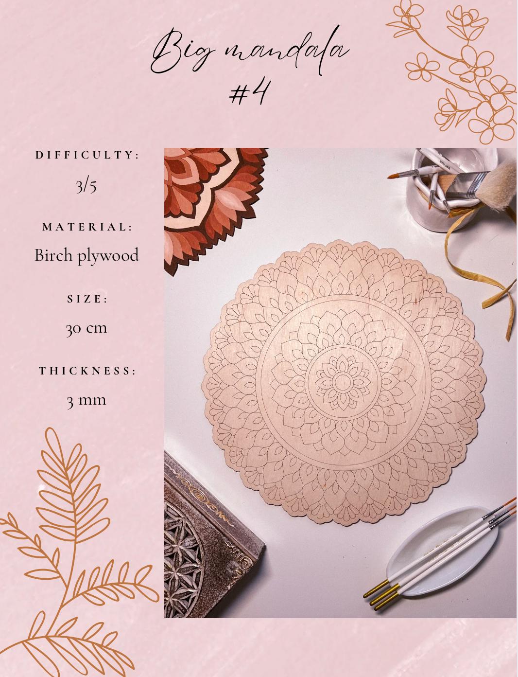Mandala aus Holz zum Ausmalen, Kunsttherapie, DIY-Basteln, Malen für Erwachsene, Wandkunst, Malerei, Heimdekoration, einfache Zeichnung, Malbretter, Mandala-Kunst