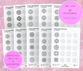 9. Einfache zentrale Muster-Übungsblätter! Pdf/jpeg. Mandala-Kunst, Digitalpapier, Sofort-Downloads, handgemacht, Kunsttherapie, Kalligraphie