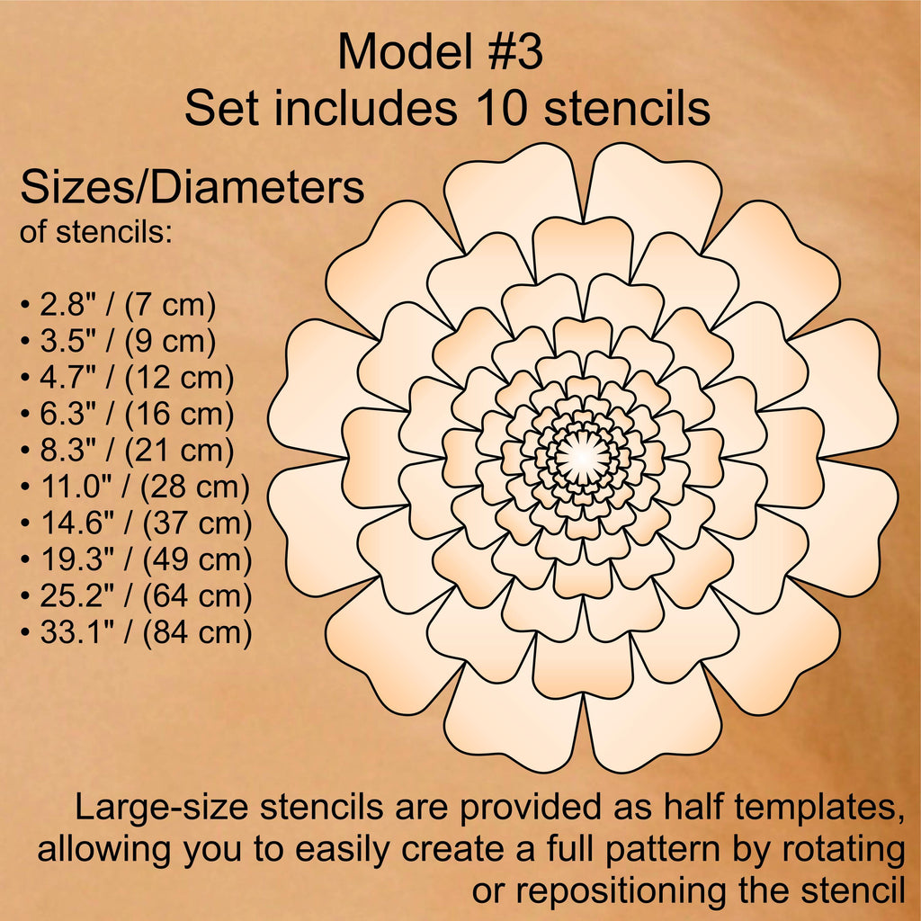 Flexibles Mandala-Schablonen-Set für Malerei & 3D-Effekt | Wiederverwendbare Mandala-Vorlagen zum Zeichnen, Boho-Kunstwerkzeug, DIY, Dabbing-Kunst