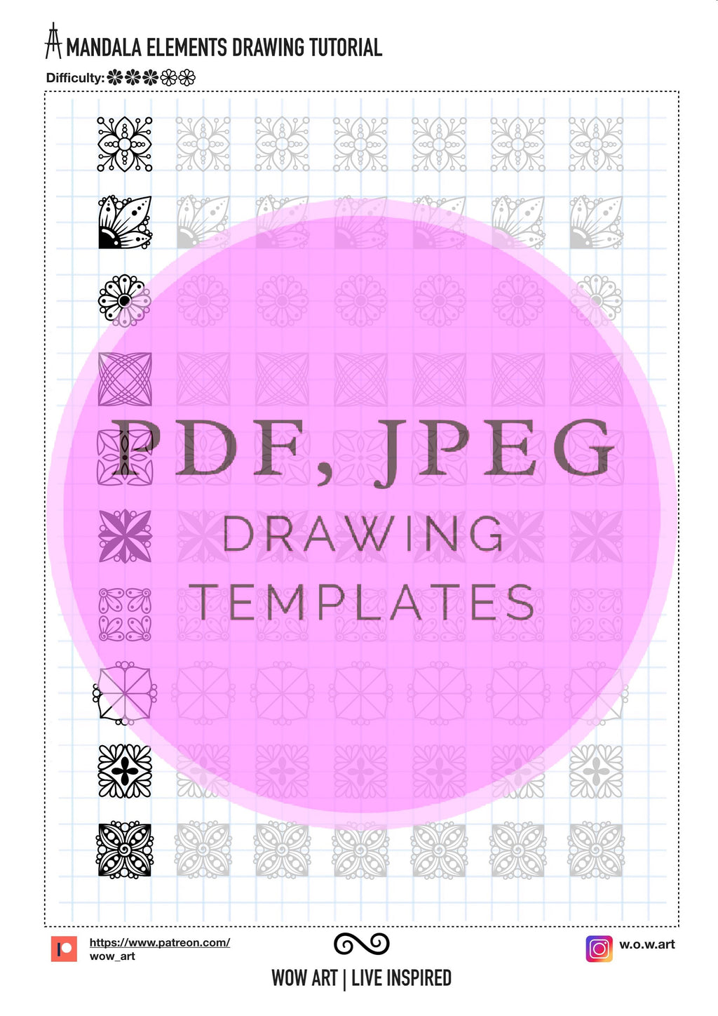 19. 2x2 Zellen Muster-Übungsblätter!Pdf,jpeg. Mandala Kunst, DIY, digitales Papier, Sofort-Downloads, Lettering, Kunsttherapie, Kalligrafie