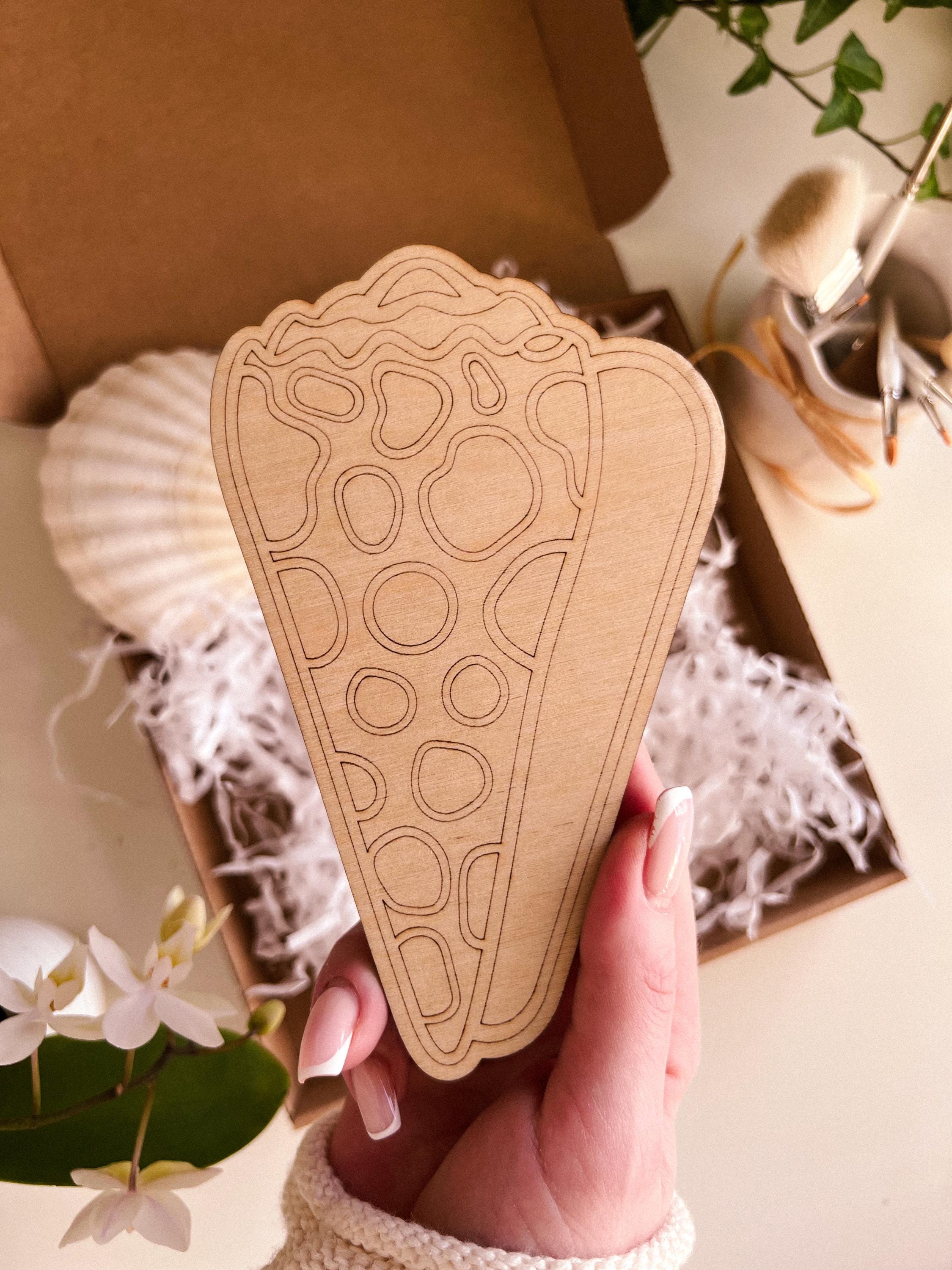Malset Holzschale, DIY-Malset, Holzrohlinge, Holzspielzeug, Meerestiere, Zeichnen, Wandkunst, Ausmalen für Erwachsene, Kunsttherapie, Boho