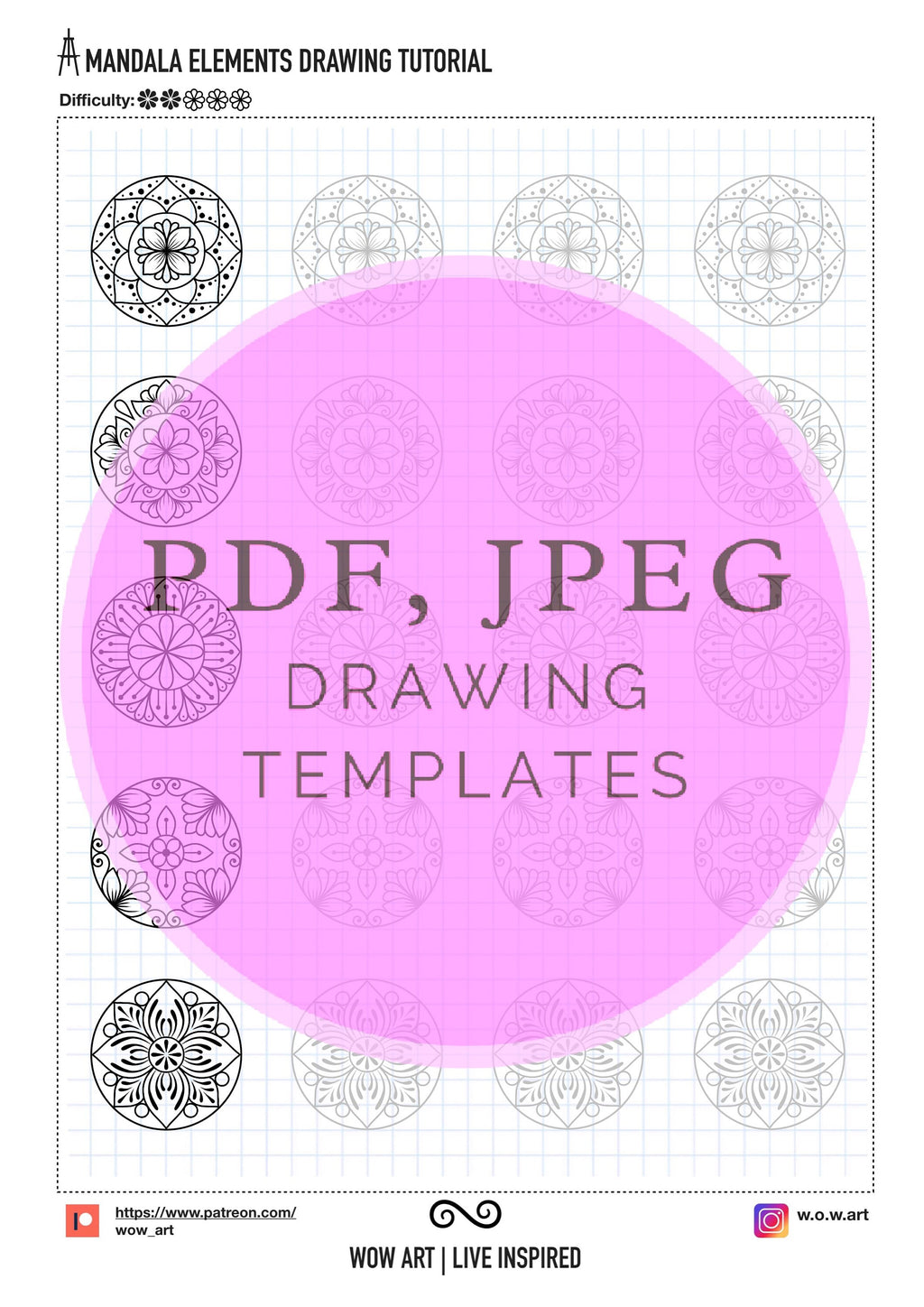 9. Einfache zentrale Muster-Übungsblätter! Pdf/jpeg. Mandala-Kunst, Digitalpapier, Sofort-Downloads, handgemacht, Kunsttherapie, Kalligraphie