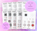 12 Kunst-Anleitungen „Wie man zeichnet“ mit aufwendigen zentralen Mandala-Mustern und Übungsblättern zum Umreißen und Ausfüllen. PDF, JPEG. Mandala-Kunst.