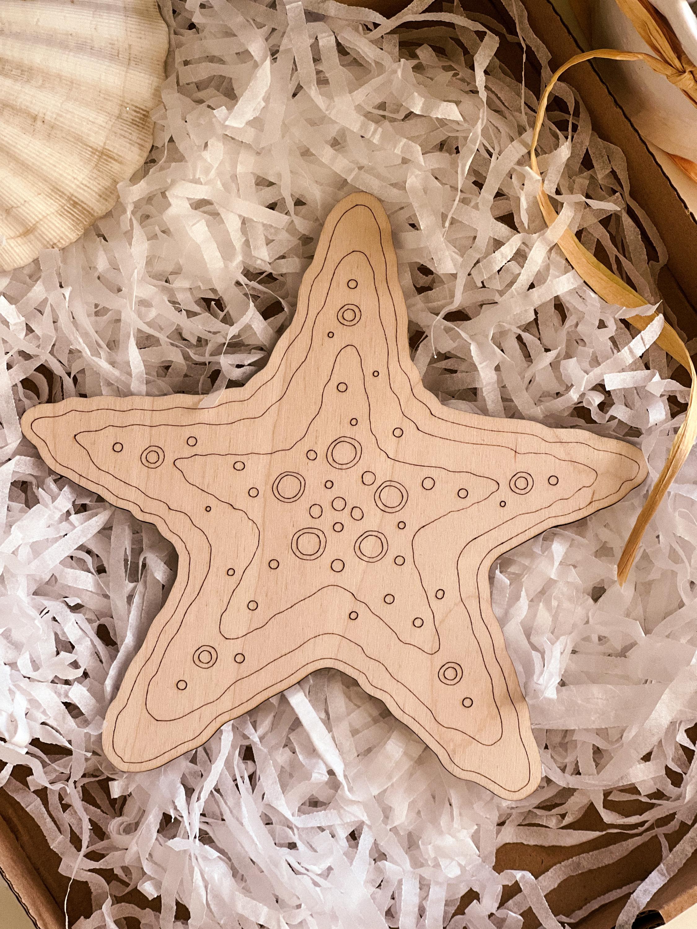 Malset "Holzschale", DIY-Malfarben-Set, Holzbastelformen, Holzspielzeug, Meerestiere, Zeichnen, Wandkunst, Malen für Erwachsene, Kunsttherapie, Boho