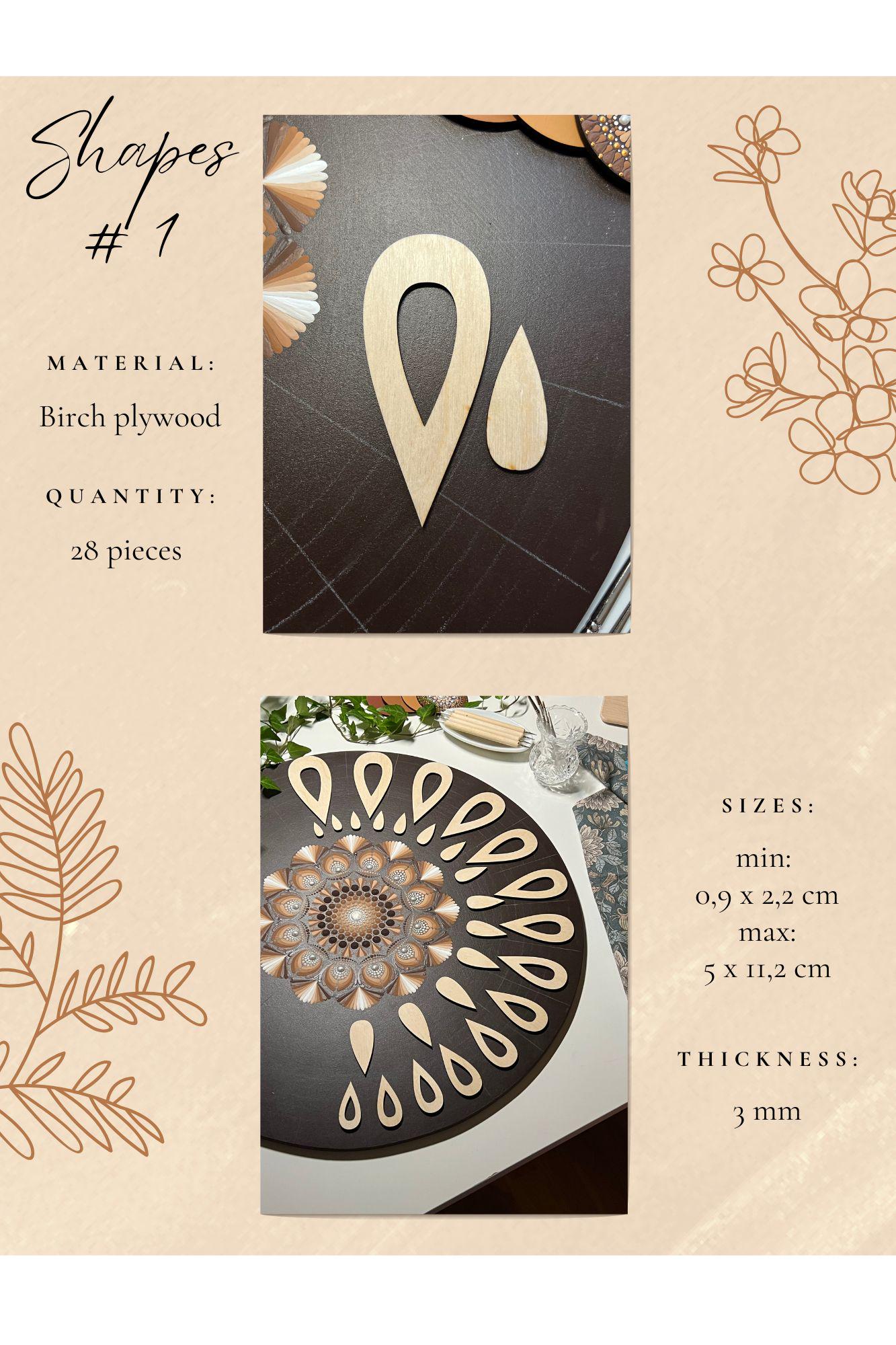 Zeichnungsschablonen, Dot-Art-Werkzeuge, Holzformen, Mandala-Kunstzubehör, Nachziehschablonen, Mustergestaltung, geometrische Figuren, Nachziehset