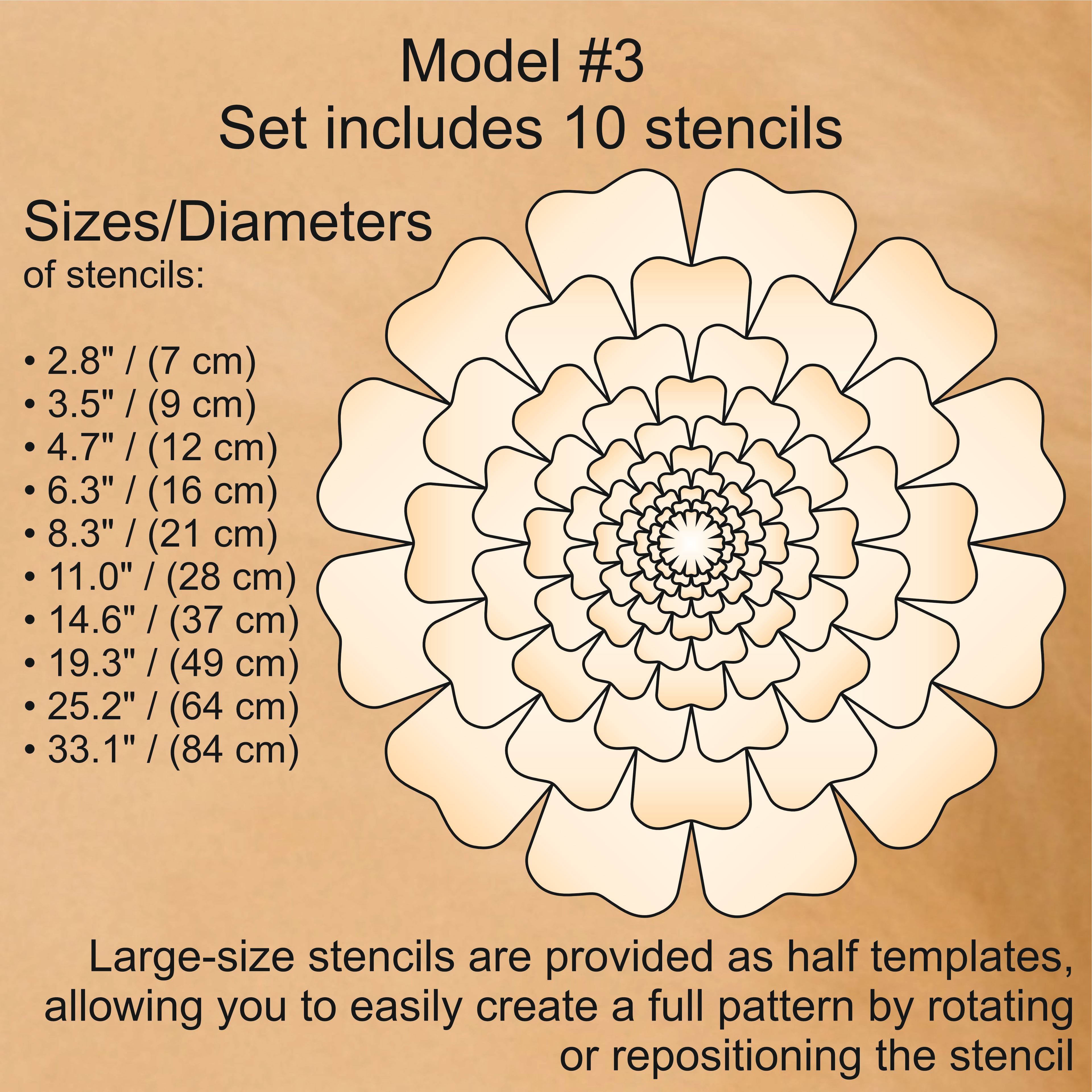 Flexibles Mandala-Schablonen-Set für Malerei & 3D-Effekt | Wiederverwendbare Mandala-Vorlagen zum Zeichnen, Boho-Kunstwerkzeug, DIY, Dabbing-Kunst