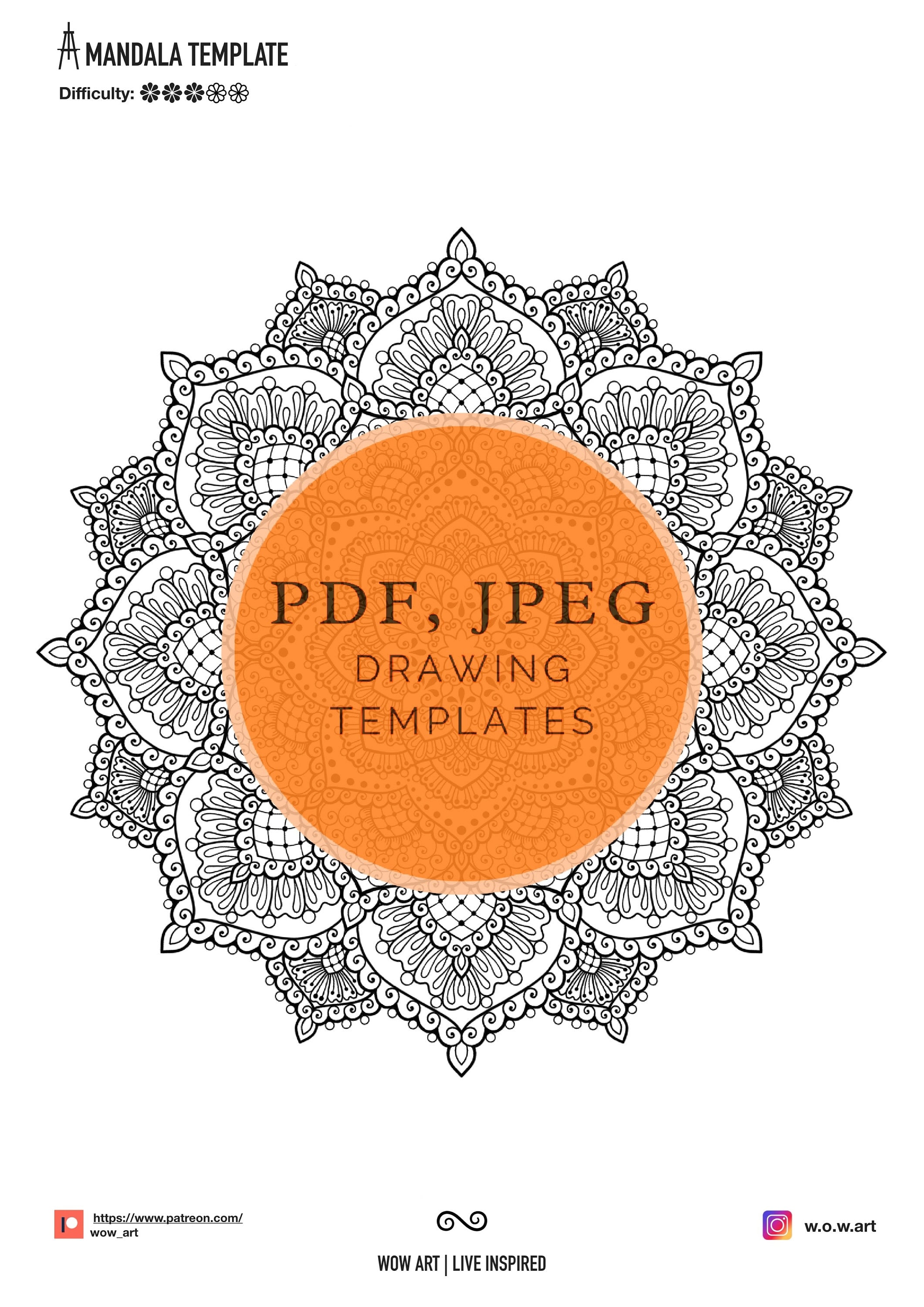 15 Mandalas zum Umreißen und Ausmalen, jpeg, pdf. Mandala-Kunst, digitales Papier, Sofort-Downloads, Malvorlage, Kunsttherapie, Kalligrafie, Nachzeichenblätter