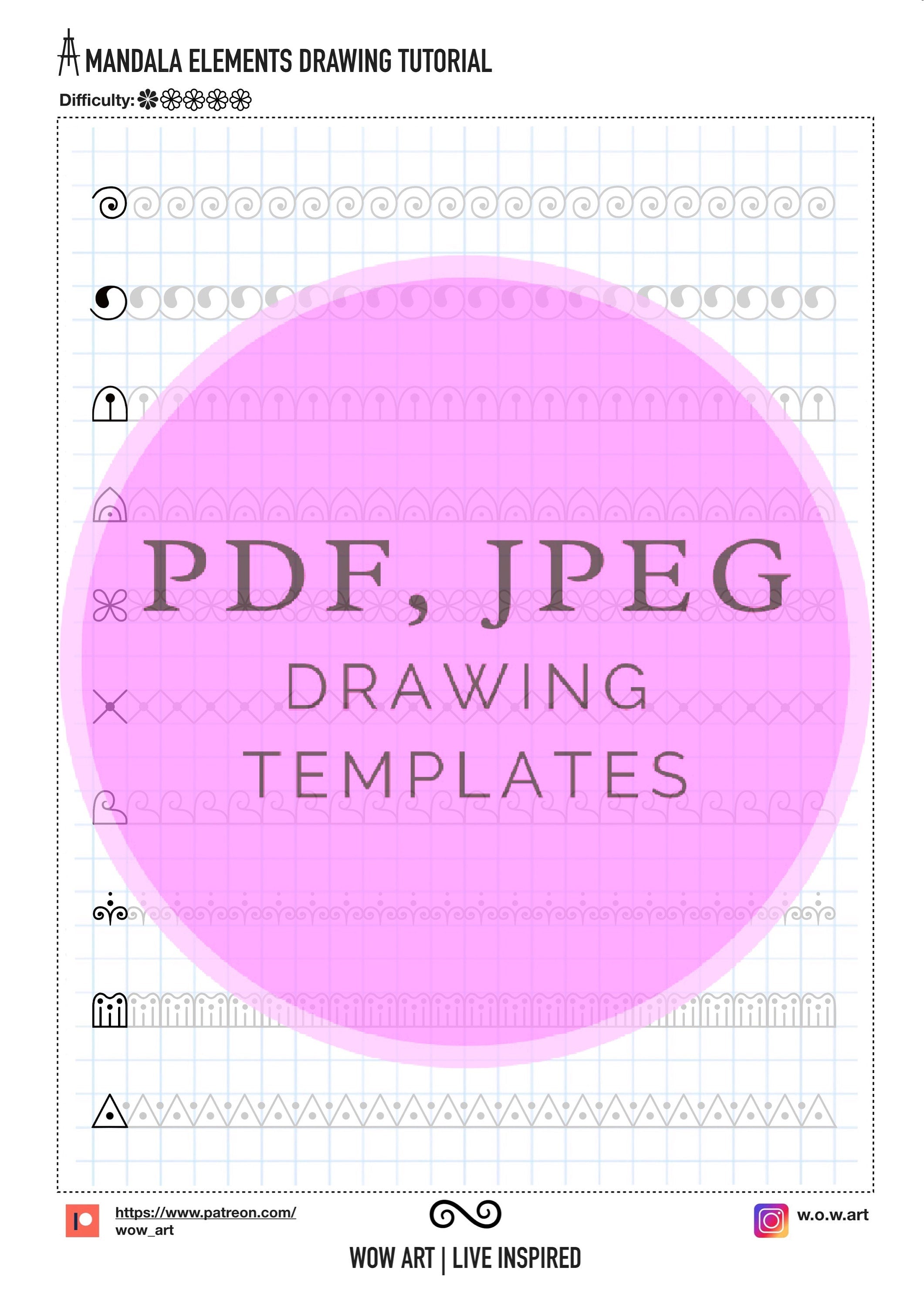 2. 1x1 Kästchen Muster Übungsblätter für Anfänger! Pdf, Jpeg. Mandala Kunst, DIY, Sofort-Downloads, Lettering, Kunsttherapie, Kalligraphie