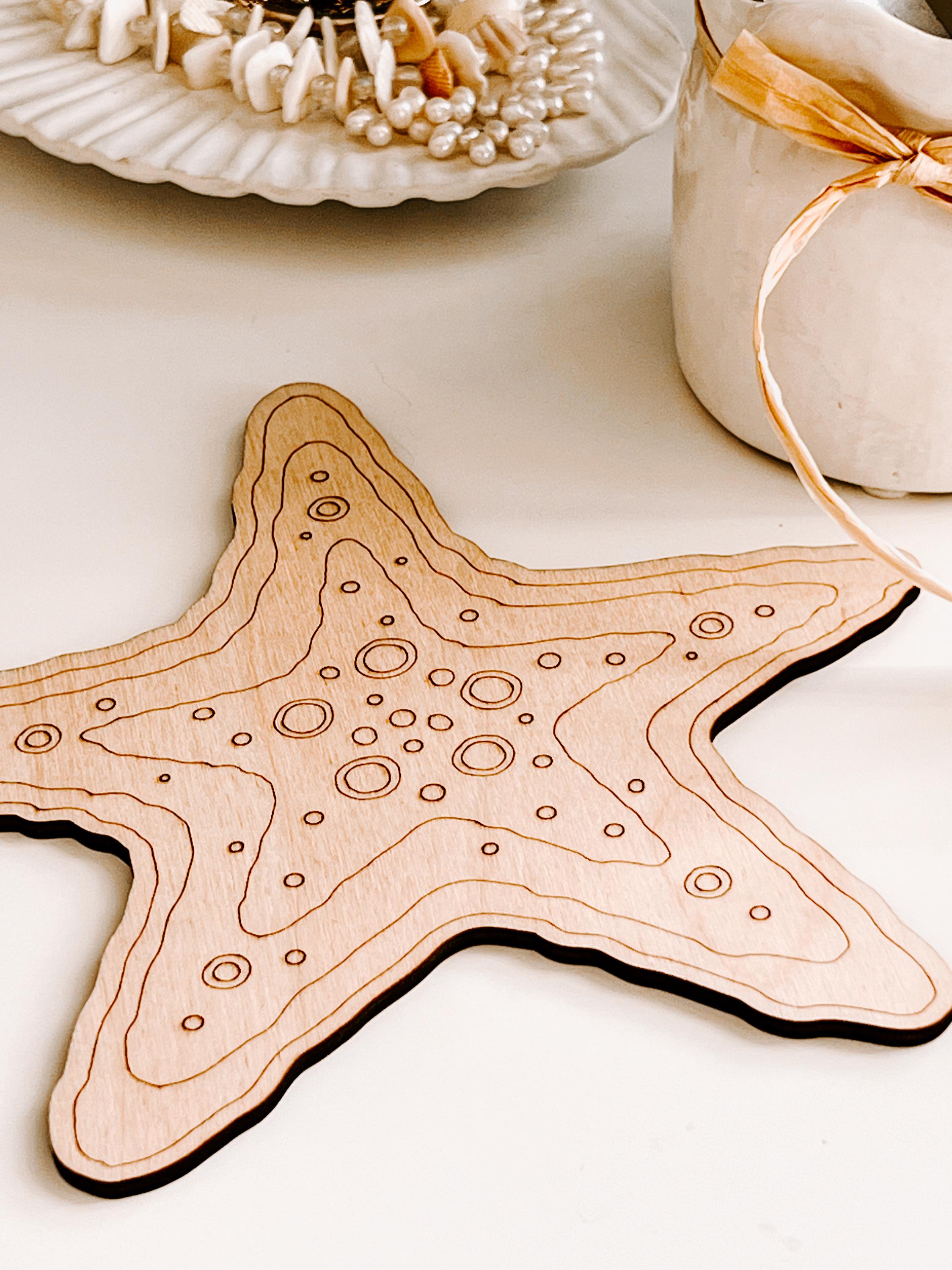 Malset "Holzschale", DIY-Malfarben-Set, Holzbastelformen, Holzspielzeug, Meerestiere, Zeichnen, Wandkunst, Malen für Erwachsene, Kunsttherapie, Boho