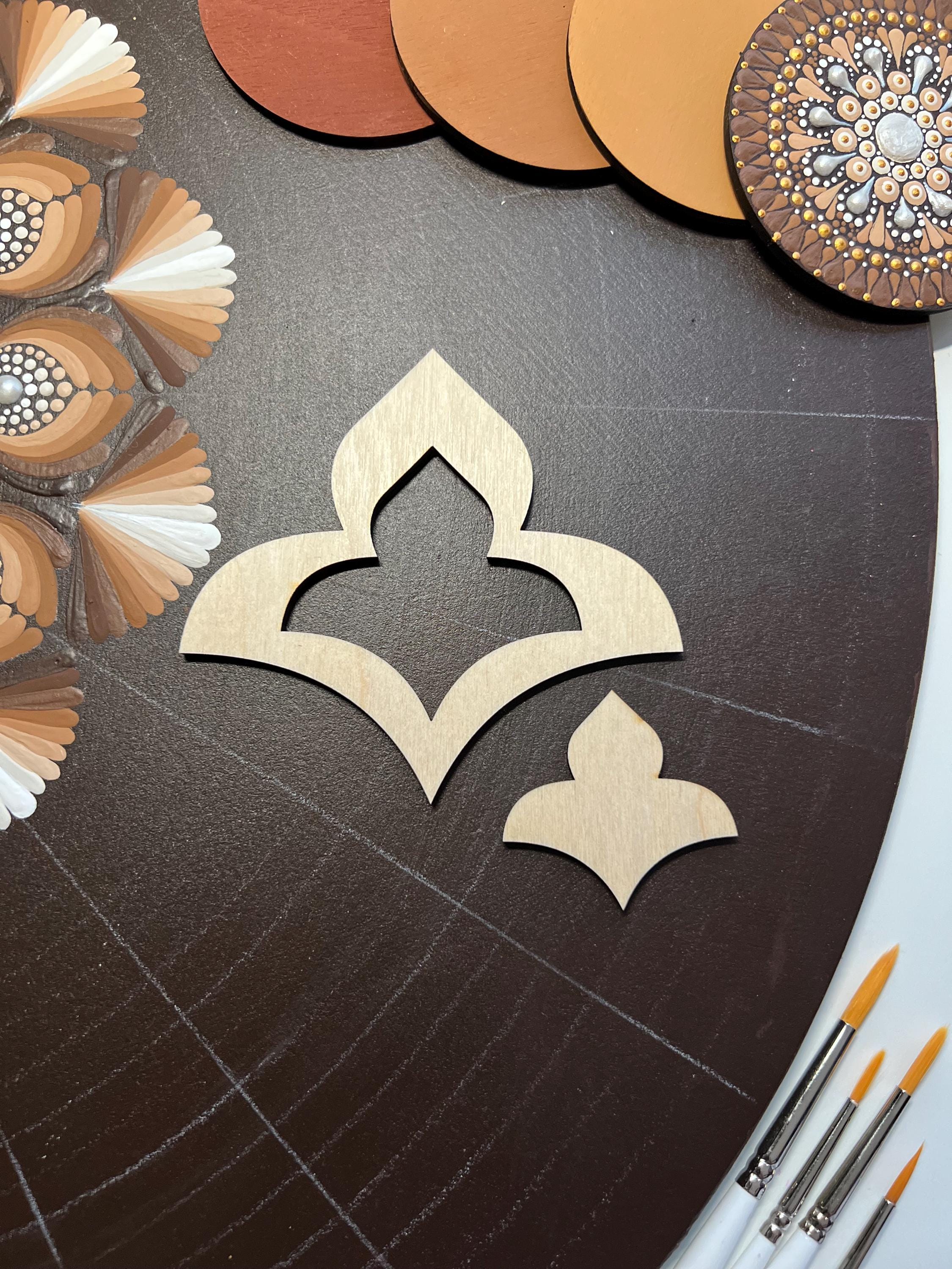 Schablonen zum Zeichnen, Dot-Art-Werkzeuge, Holzformen, Mandala-Bastelbedarf, Pausenschablonen, Musterbau, geometrische Figuren, Pausenset