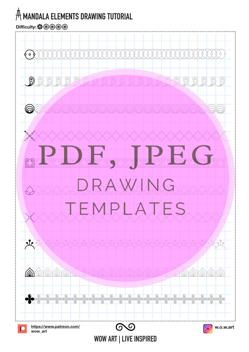 2. 1x1 Kästchen Muster Übungsblätter für Anfänger! Pdf, Jpeg. Mandala Kunst, DIY, Sofort-Downloads, Lettering, Kunsttherapie, Kalligraphie