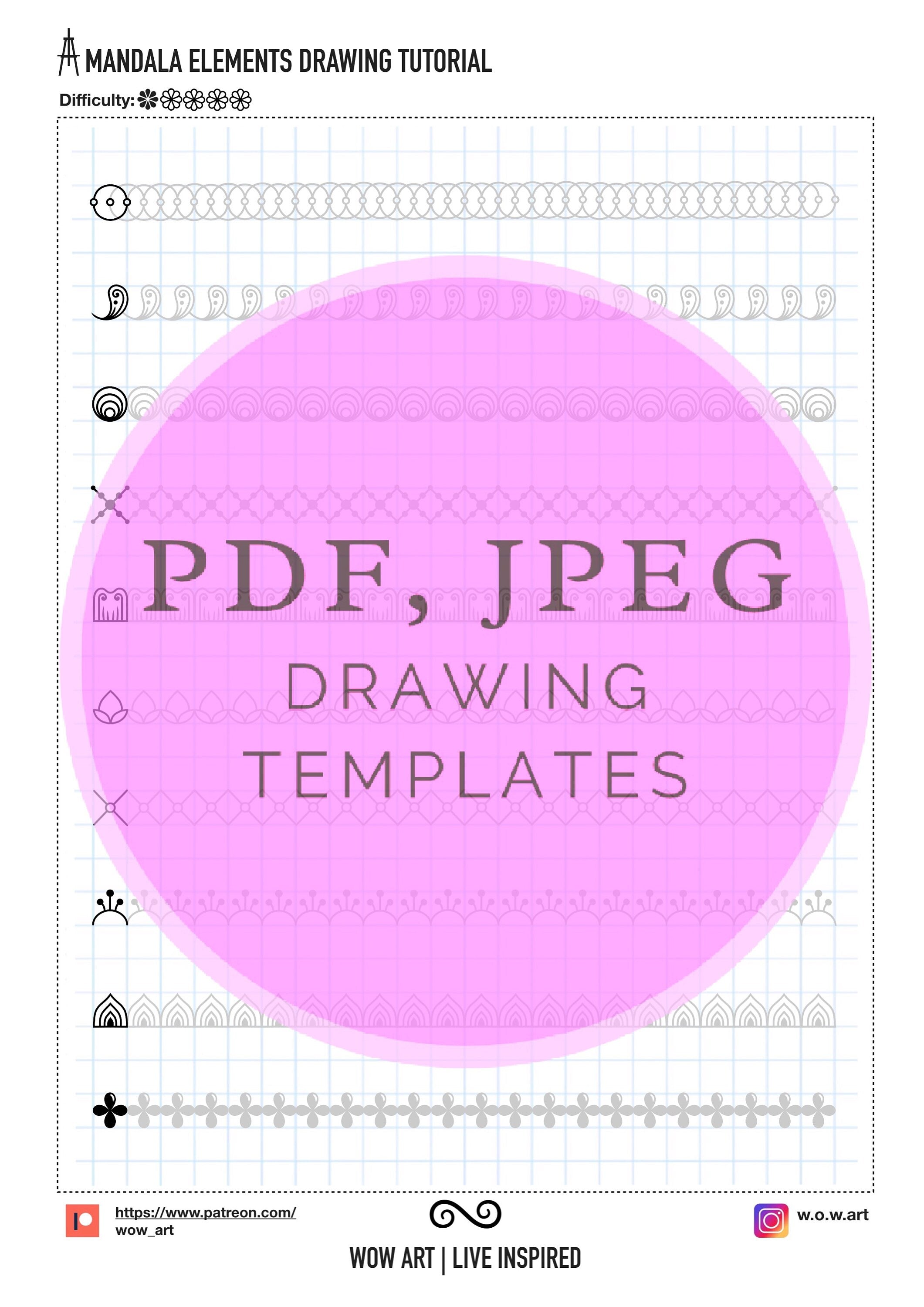 2. 1x1 Kästchen Muster Übungsblätter für Anfänger! Pdf, Jpeg. Mandala Kunst, DIY, Sofort-Downloads, Lettering, Kunsttherapie, Kalligraphie