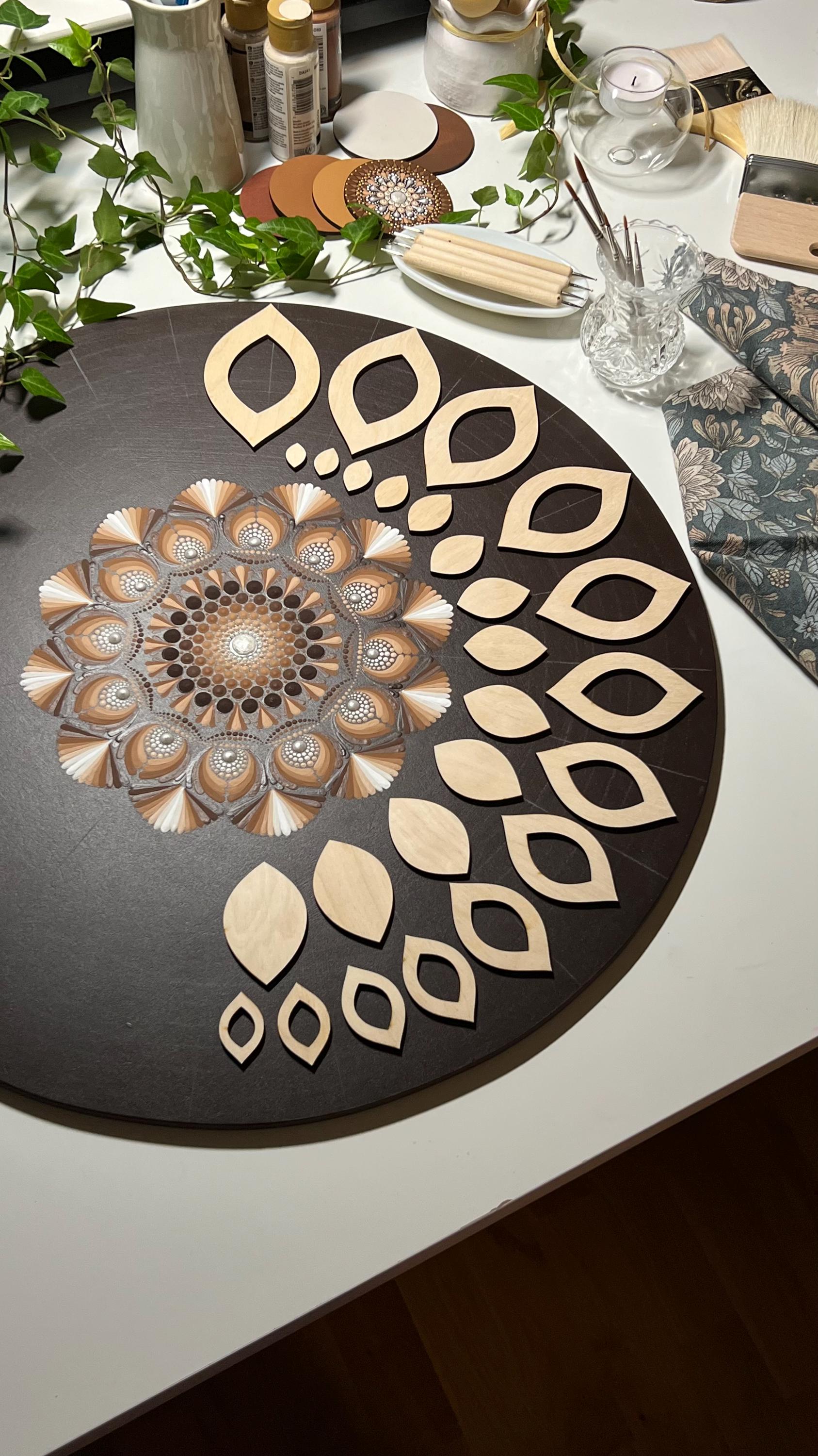 Zeichenschablonen, Dot-Painting-Werkzeuge, Holzformen, Mandala-Zubehör, Pausschablonen, Musterbau, geometrische Figuren, Zeichenset
