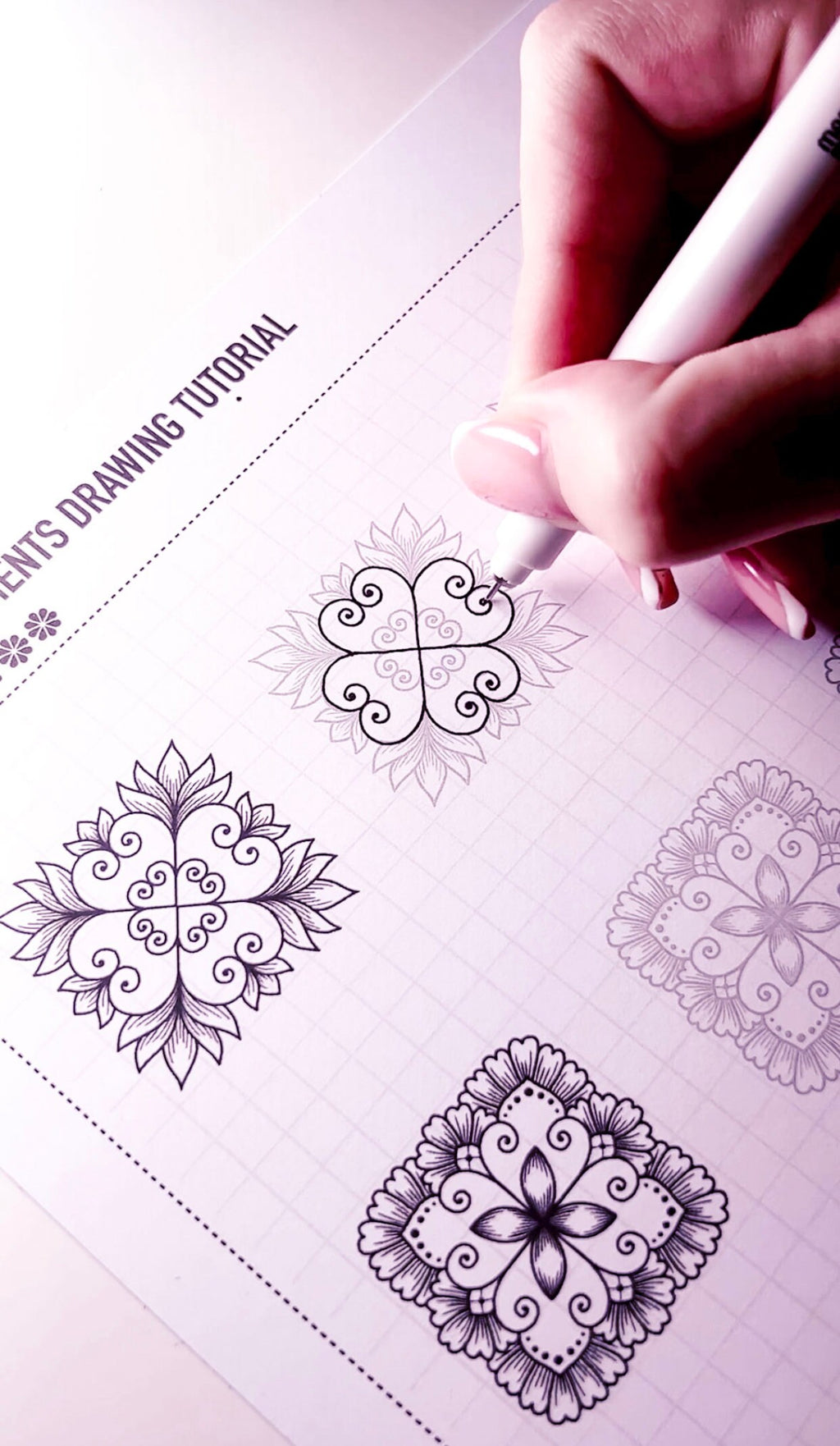 11.Fortgeschrittene Quadratmuster-Trainingsblätter! Pdf, jpeg. Mandala-Kunst, Digitalpapier, Sofort-Downloads, handgemacht, Kunsttherapie, Kalligrafie