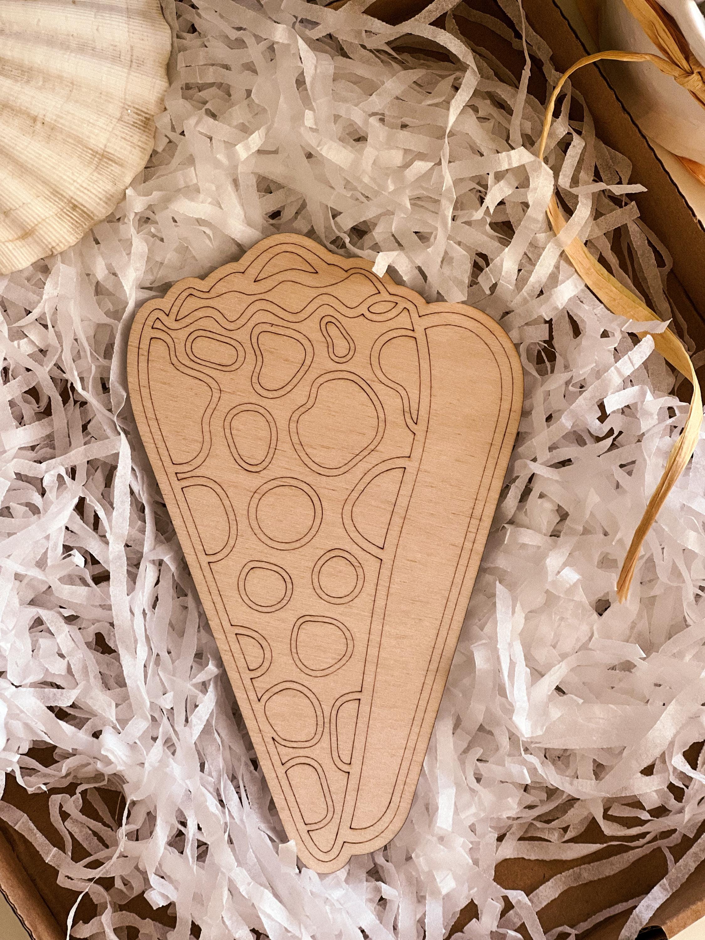 Malset Holzschale, DIY-Malset, Holzrohlinge, Holzspielzeug, Meerestiere, Zeichnen, Wandkunst, Ausmalen für Erwachsene, Kunsttherapie, Boho