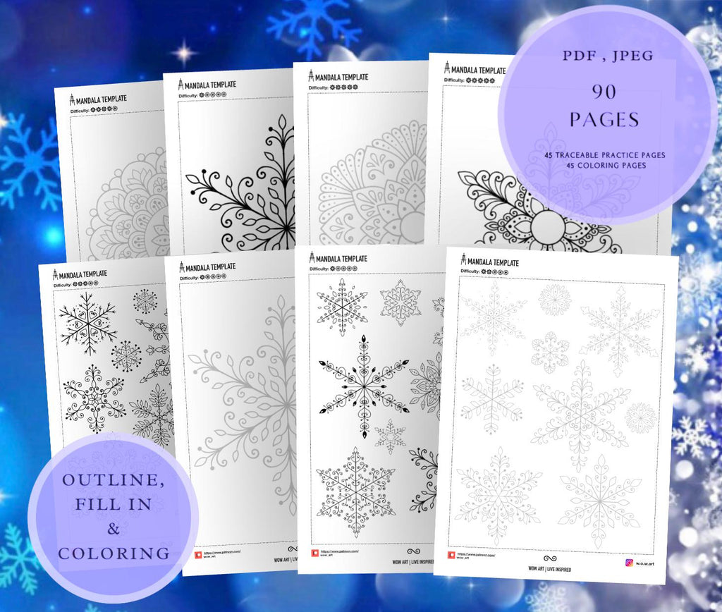ALLE 22 Mustersätze und Übungsblätter in einem Paket! Pdf,jpeg. Mandala-Kunst, Sofort-Downloads, Lettering, Kunsttherapie, Kalligrafie, Zeichnen