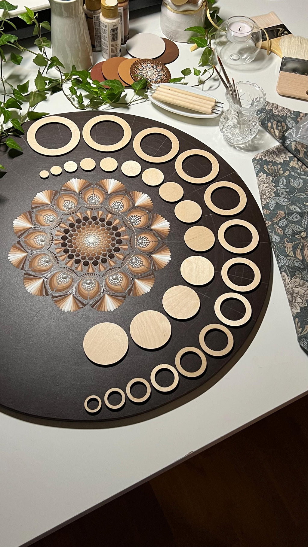 Zeichnungsschablonen, Dot-Art-Werkzeuge, Holzformen, Mandala-Kunstzubehör, Malschablonen, Musterbau, geometrische Figuren, Zeichenset