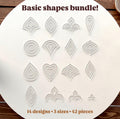 Basis-Set aus 14 Mandala-Schablonen (Acryl) mit 42 Motiven – perfekt für Dot Painting, geometrische Muster, Mandala-Kunst und kreative Projekte