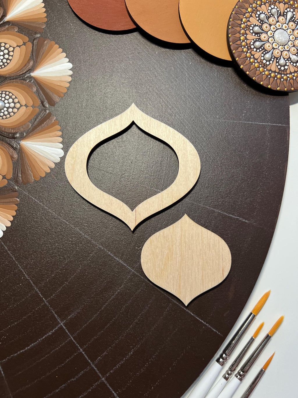 Zeichnungsschablonen, Dot-Art-Werkzeuge, Holzformen, Mandala-Kunstzubehör, Nachziehschablonen, Musterbildung, geometrische Figuren, Nachziehset