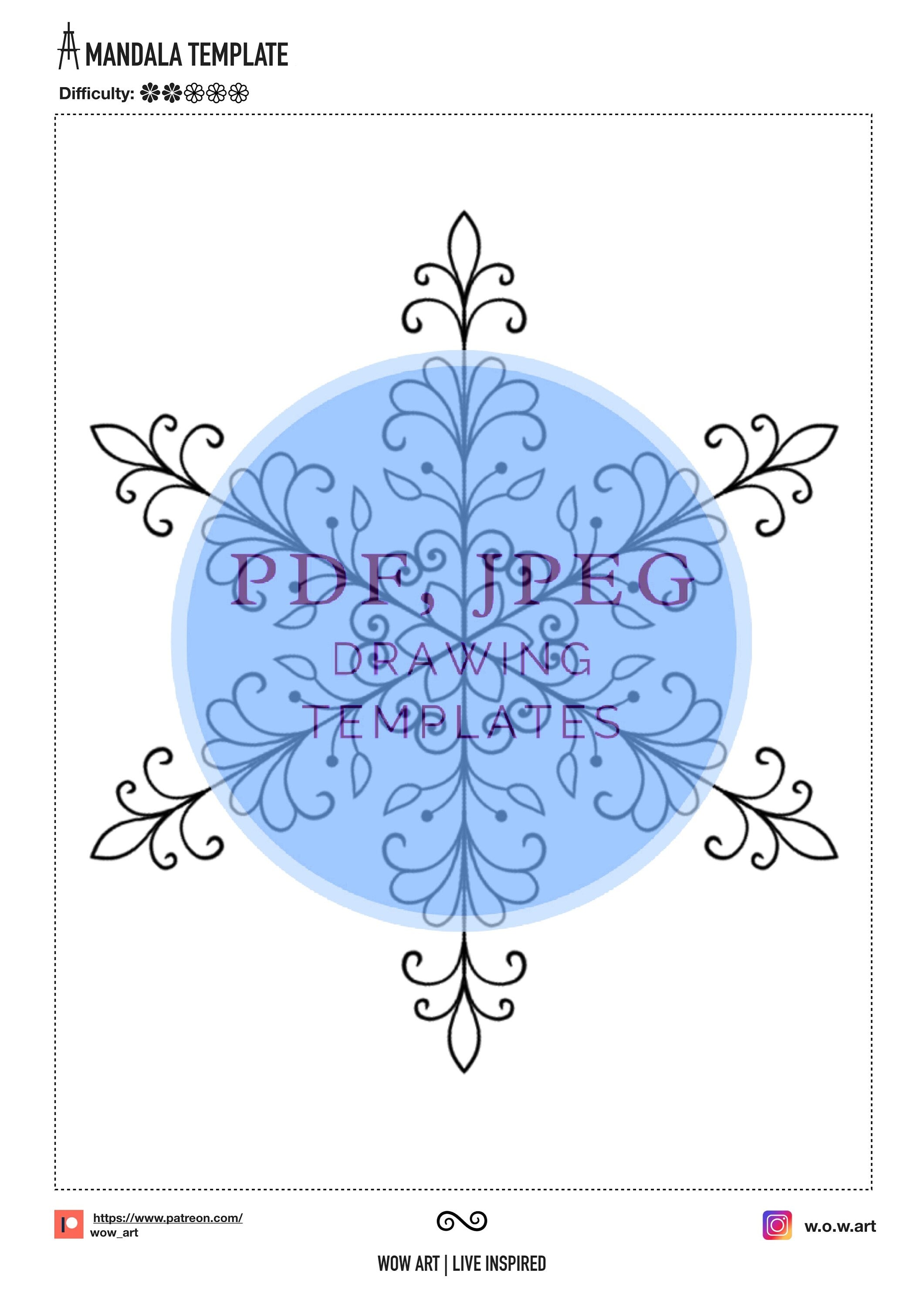 18 Schneeflocken-Mandalas zum Nachzeichnen und Ausmalen, jpeg, pdf. Digitalpapier, sofortiger Download, Malvorlage, Kunsttherapie, Kalligrafie, Scrapbooking