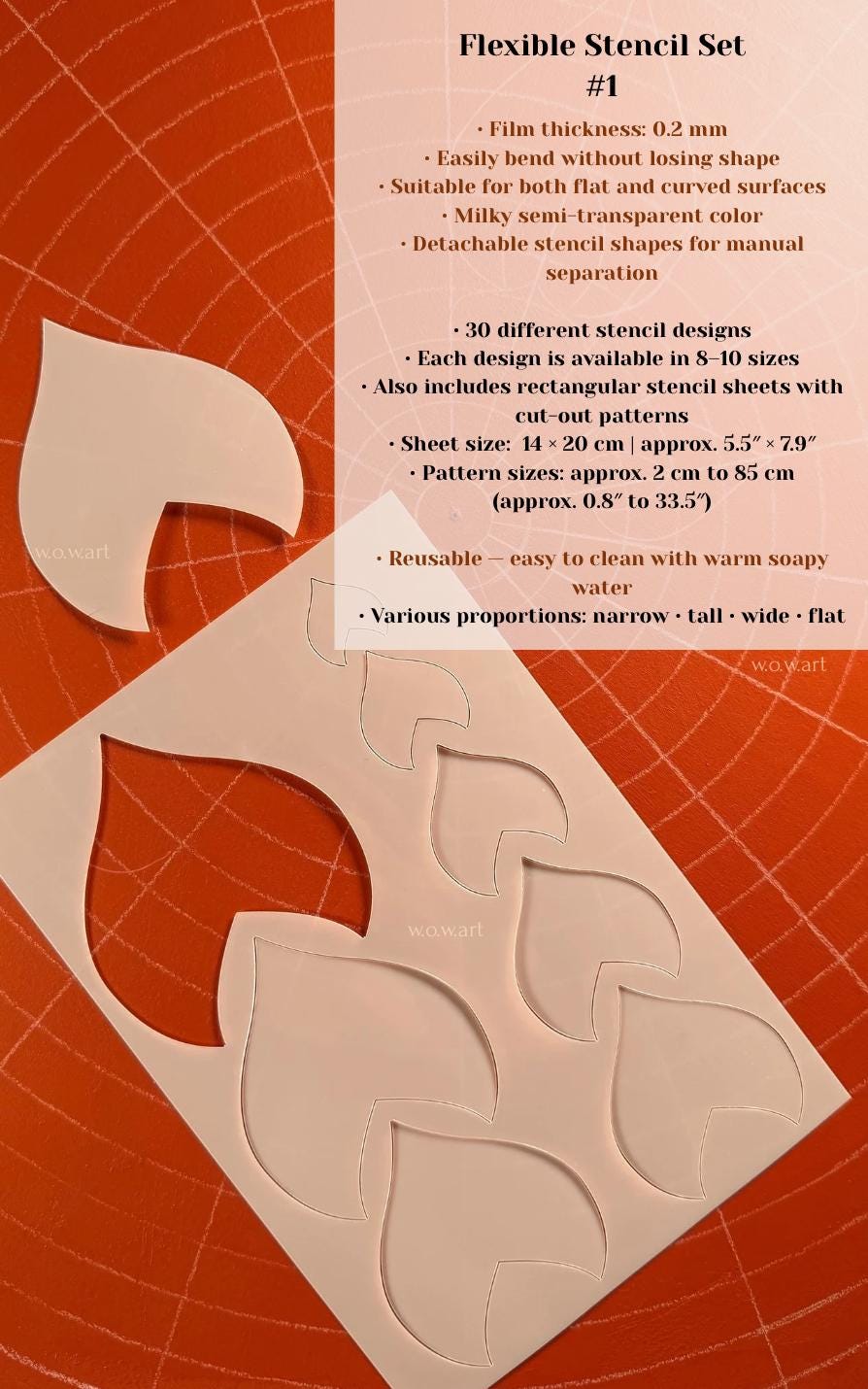 Flexibles Schablonen-Set #1: 30 Designs, 254 Formen. Wiederverwendbare Schablonen für Malerei, Mandalas & DIY, Geometrische Muster, Dot Painting Werkzeuge, Zubehör