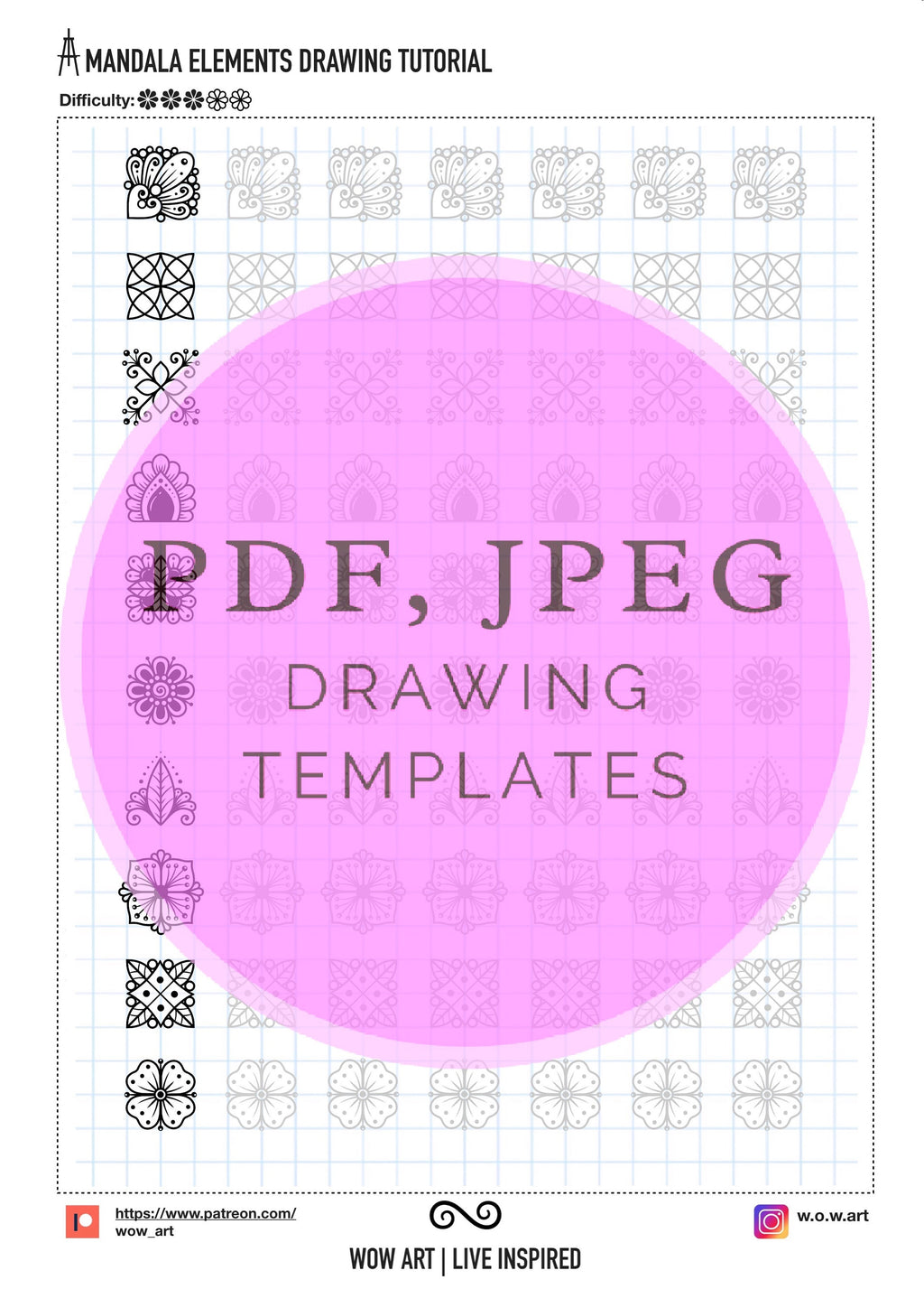 19. 2x2 Zellen Muster-Übungsblätter!Pdf,jpeg. Mandala Kunst, DIY, digitales Papier, Sofort-Downloads, Lettering, Kunsttherapie, Kalligrafie