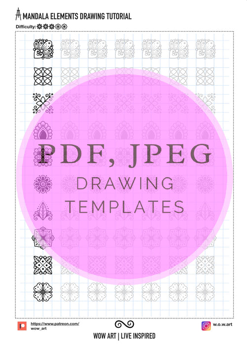 19. 2x2 Zellen Muster-Übungsblätter!Pdf,jpeg. Mandala Kunst, DIY, digitales Papier, Sofort-Downloads, Lettering, Kunsttherapie, Kalligrafie
