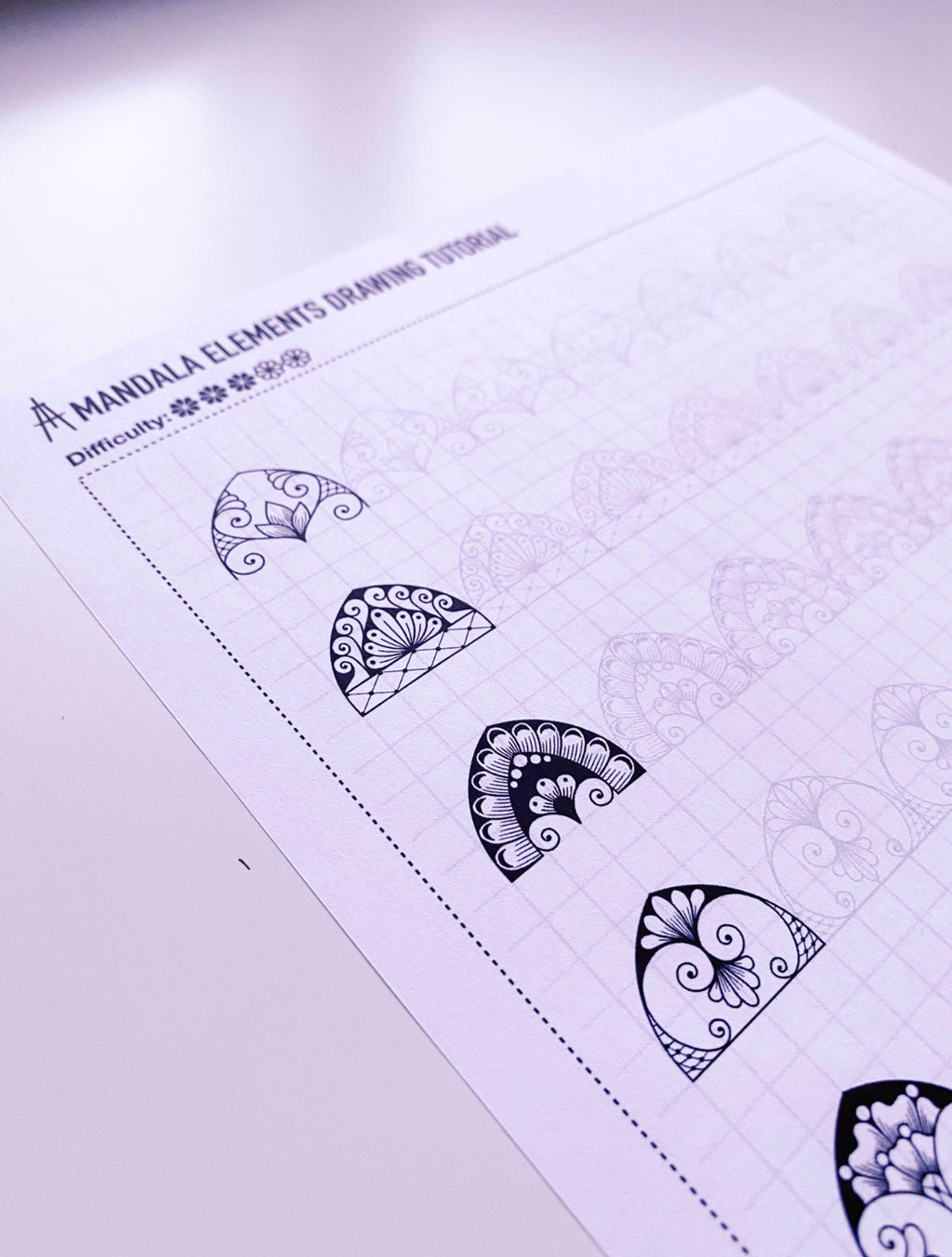 6. Fortgeschrittene Muster Trainingsblätter! Pdf, jpeg. Mandala-Kunst, Ornamente, digitales Papier, sofortige Downloads, handgemacht, Kunsttherapie, Kalligraphie