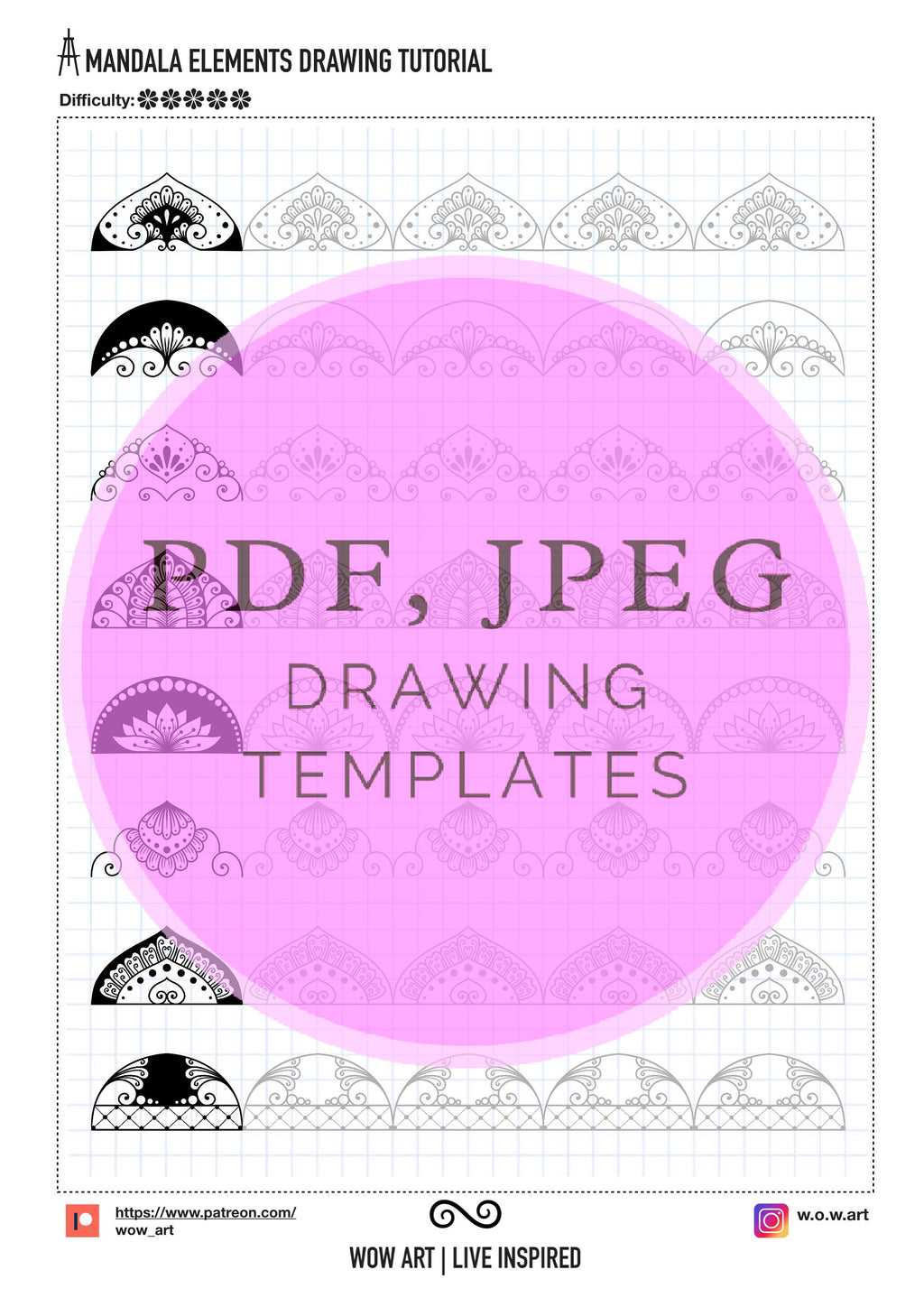7. Trainingsblätter für komplizierte Muster! Pdf, jpeg. Mandala-Kunst, Ornamente, digitales Papier, Sofort-Downloads, handgemacht, Kunsttherapie, Kalligrafie