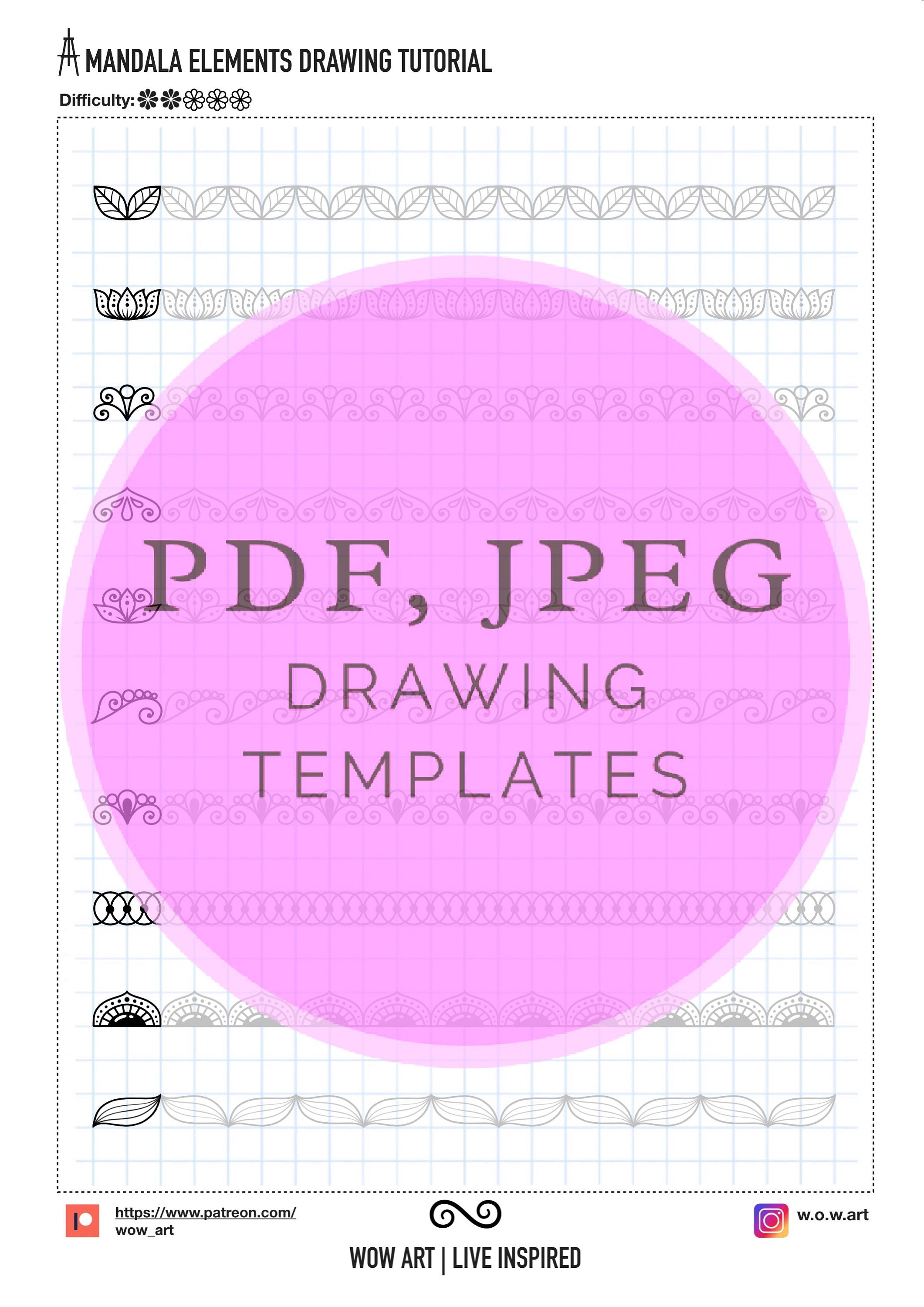21. 1x2 Zellen Muster-Übungsblätter für Anfänger! Pdf, Jpeg. Mandala Kunst, DIY, Sofort-Downloads, Lettering, Kunsttherapie, Kalligraphie