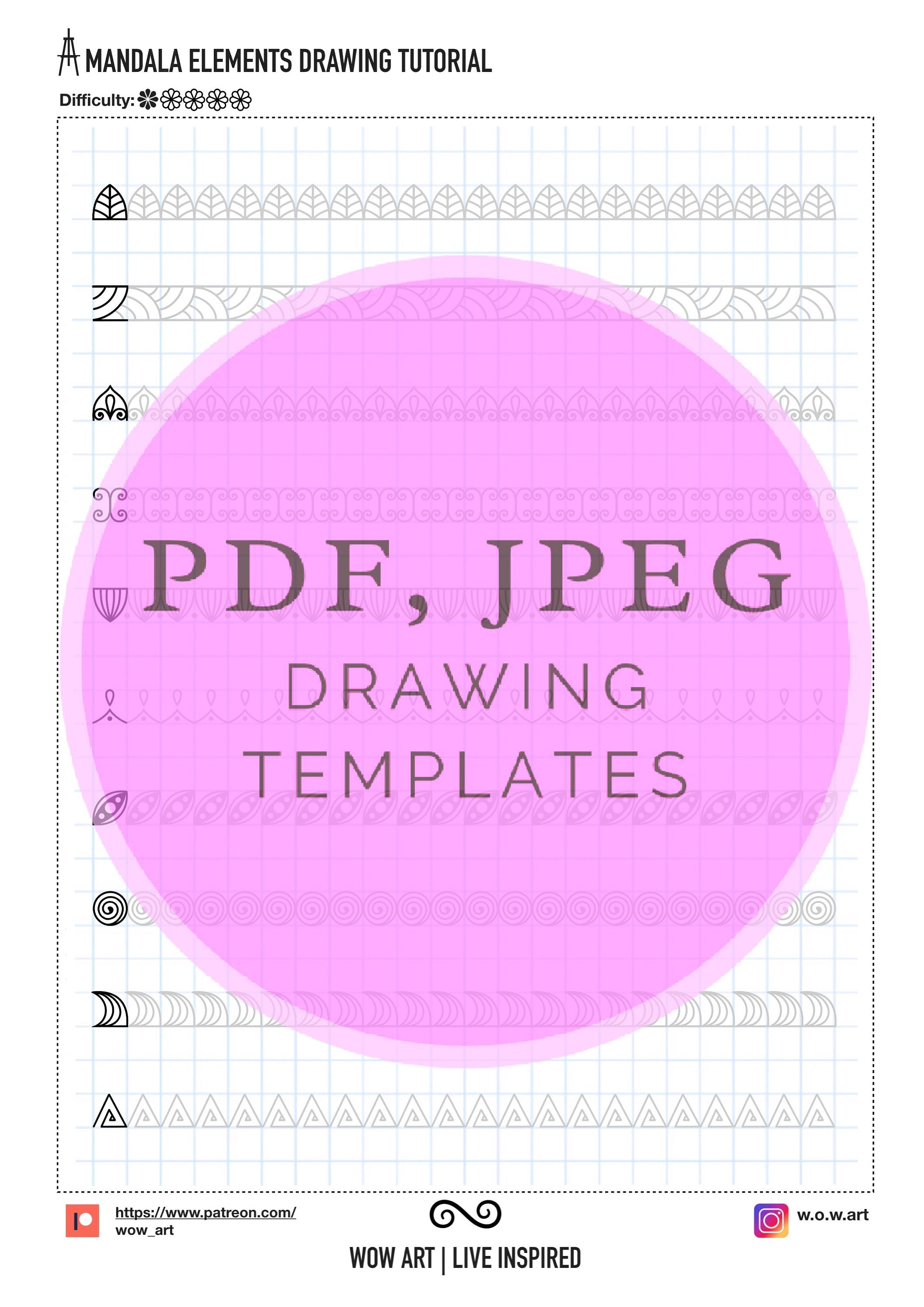 2. 1x1 Kästchen Muster Übungsblätter für Anfänger! Pdf, Jpeg. Mandala Kunst, DIY, Sofort-Downloads, Lettering, Kunsttherapie, Kalligraphie