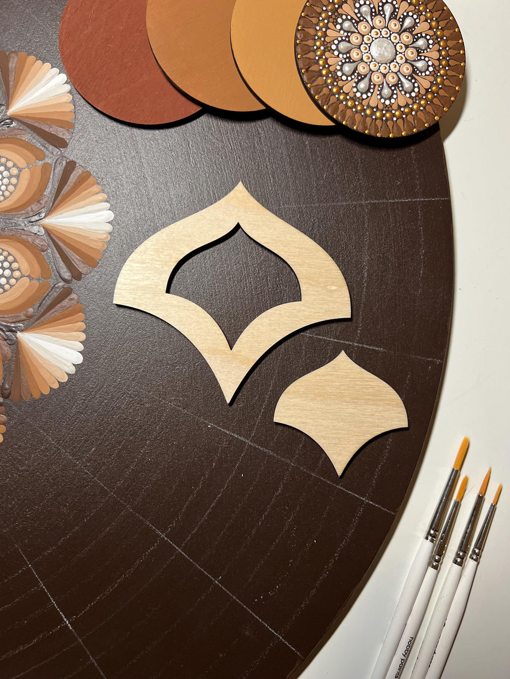 Schablonen zum Zeichnen, Dot-Art-Werkzeuge, Holzformen, Mandala-Zubehör, Pauschablonen, Musterbau, geometrische Figuren, Zeichenset