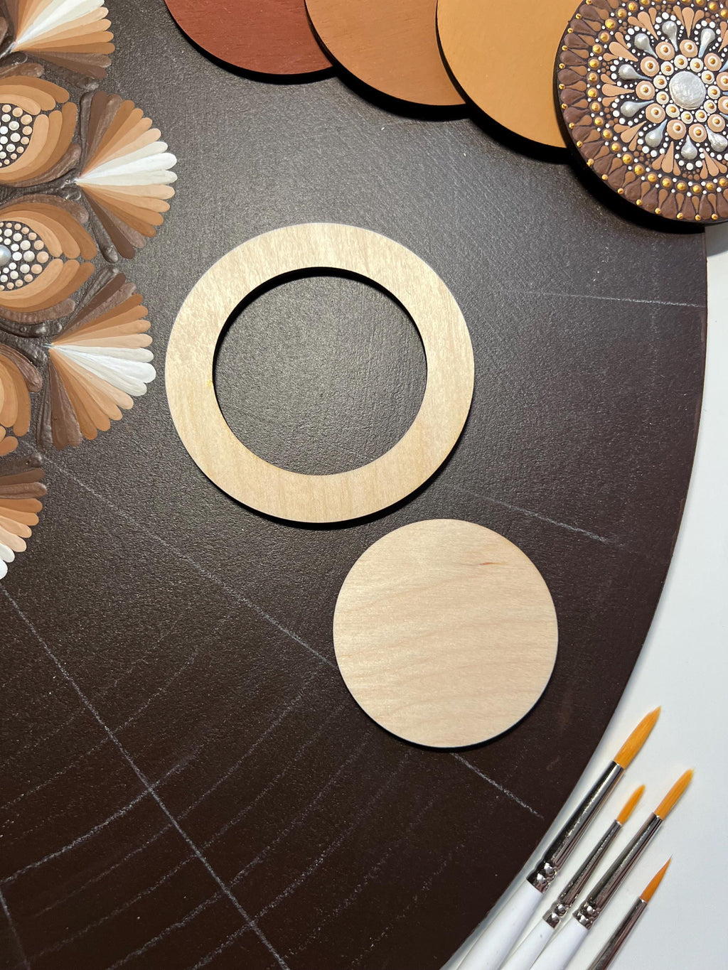 Zeichnungsschablonen, Dot-Art-Werkzeuge, Holzformen, Mandala-Kunstzubehör, Malschablonen, Musterbau, geometrische Figuren, Zeichenset