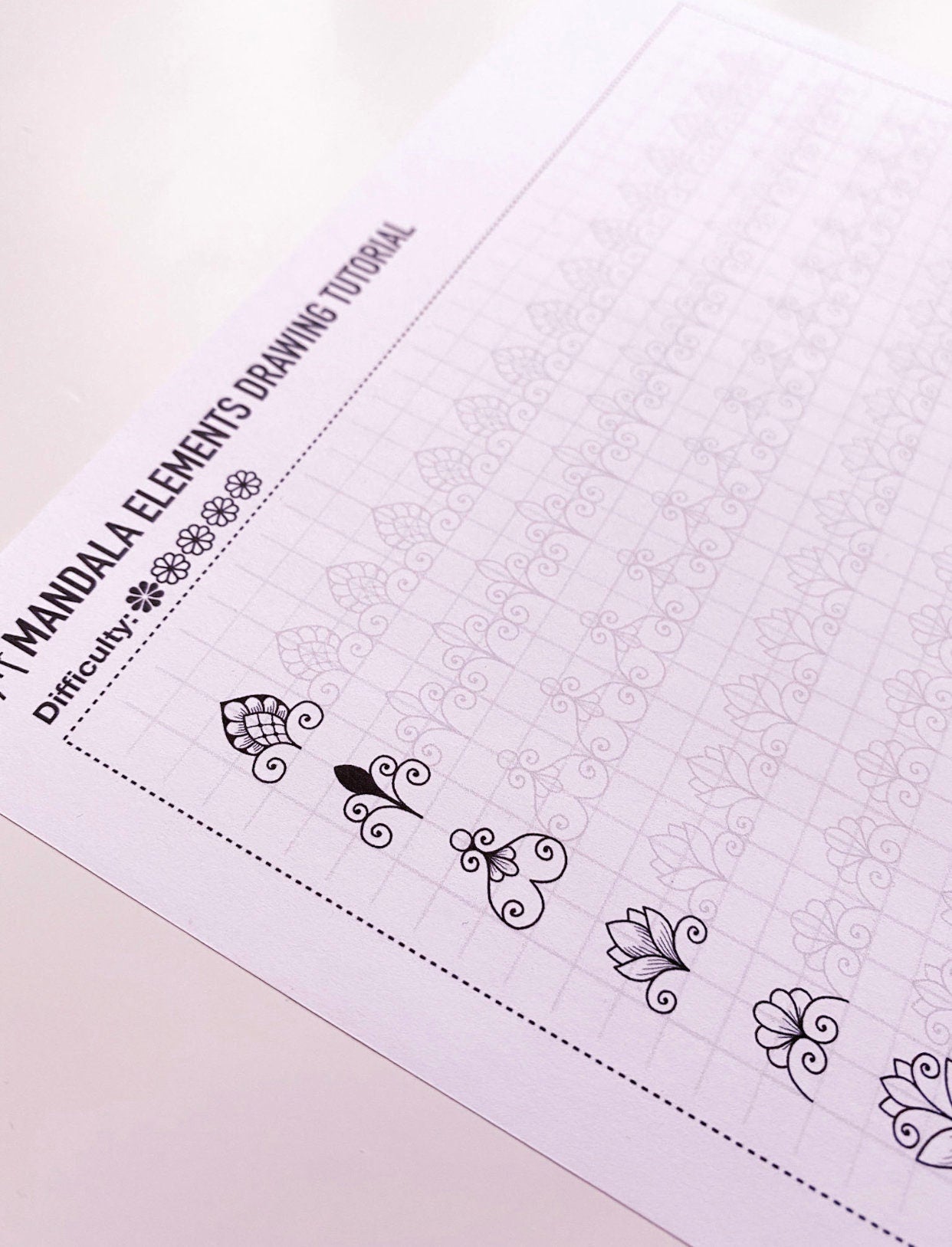3.Einfache Muster-Übungsblätter Teil 1! Pdf, Jpeg. Mandala-Kunst, Digitalpapier, Sofort-Downloads, handgemacht, Kunsttherapie, Kalligrafie