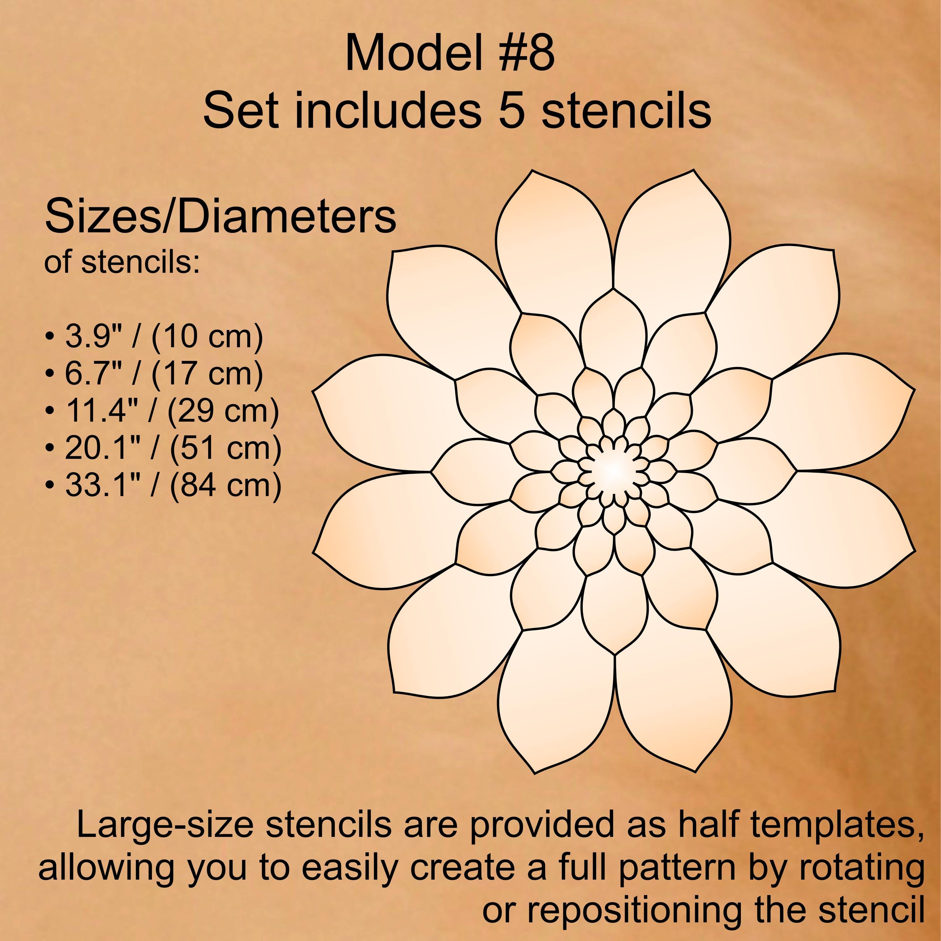 Flexibles Mandala-Schablonen-Set für Malerei & 3D-Effekt | Wiederverwendbare Mandala-Vorlagen zum Zeichnen, Boho-Kunstwerkzeug, DIY, Dabbing-Kunst
