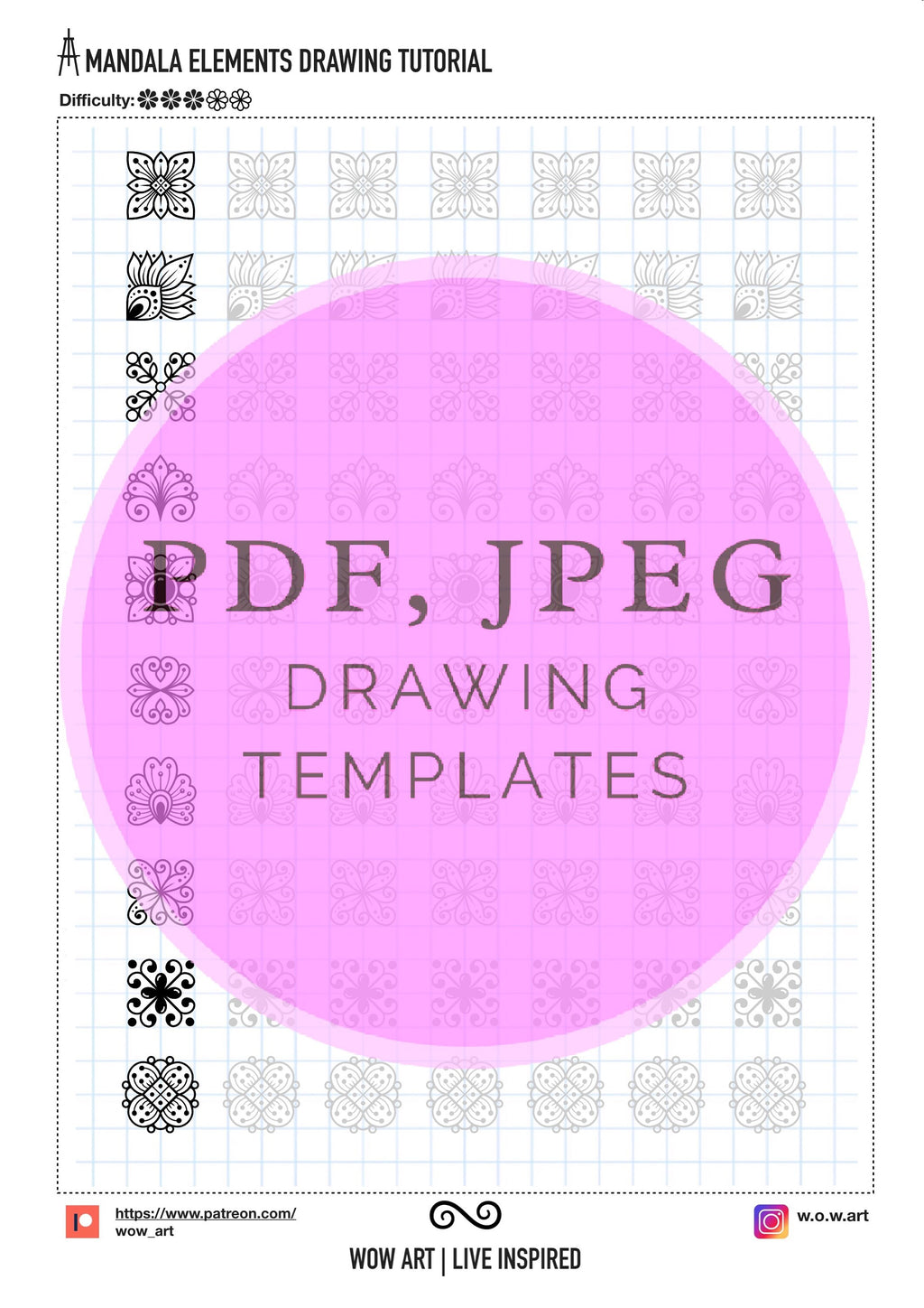 19. 2x2 Zellen Muster-Übungsblätter!Pdf,jpeg. Mandala Kunst, DIY, digitales Papier, Sofort-Downloads, Lettering, Kunsttherapie, Kalligrafie