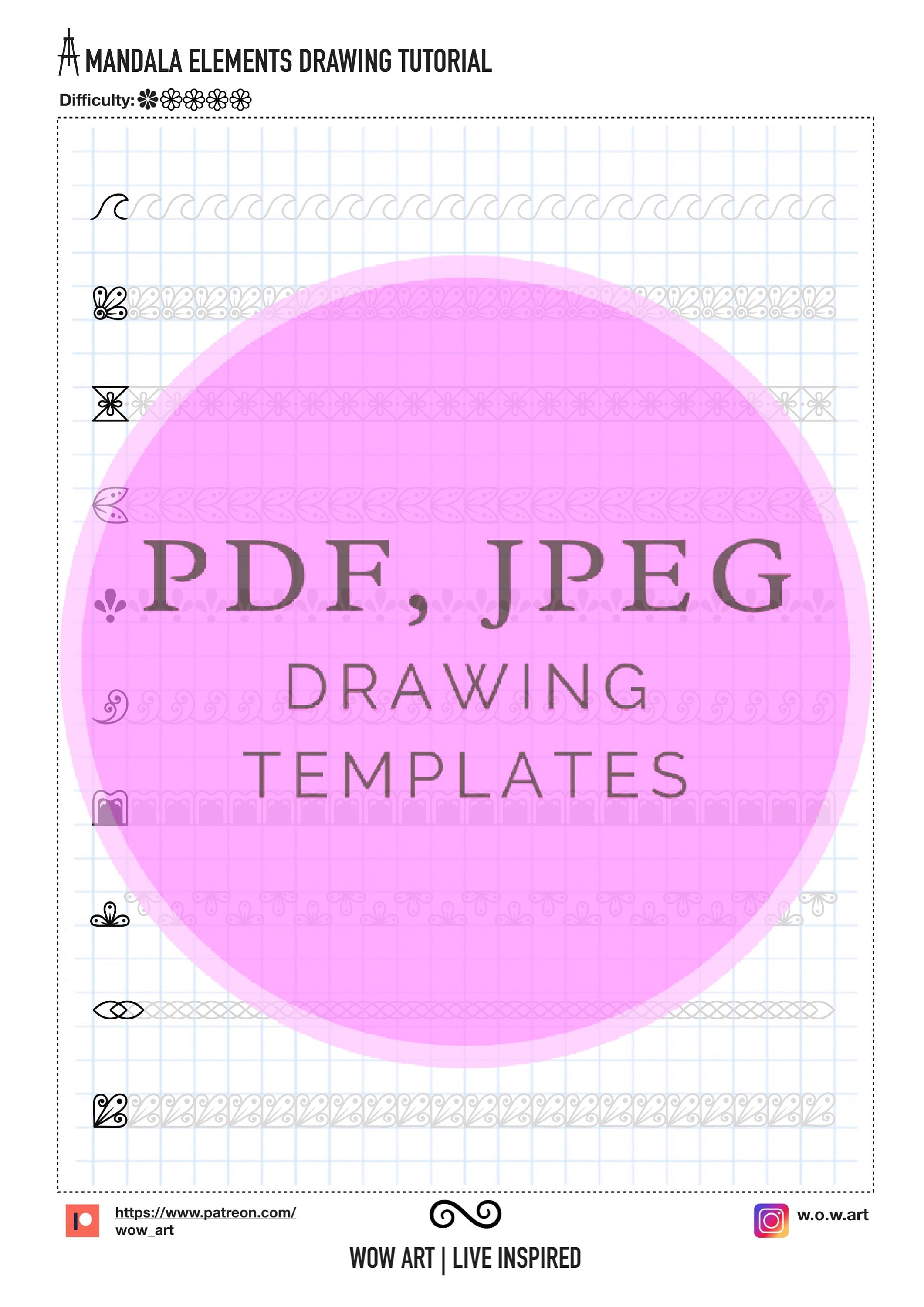 2. 1x1 Kästchen Muster Übungsblätter für Anfänger! Pdf, Jpeg. Mandala Kunst, DIY, Sofort-Downloads, Lettering, Kunsttherapie, Kalligraphie