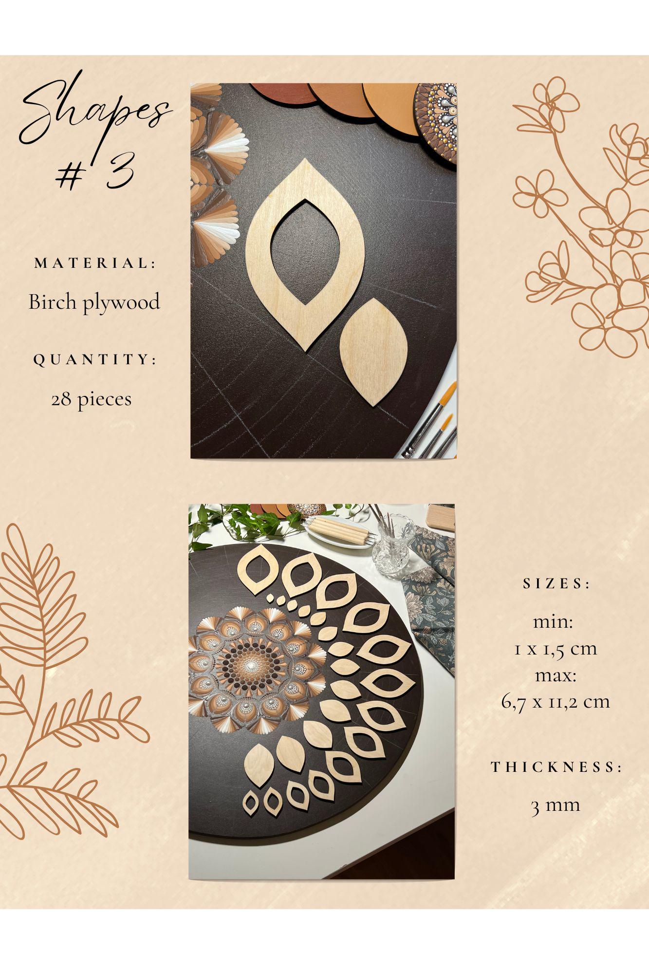 Zeichenschablonen, Dot-Painting-Werkzeuge, Holzformen, Mandala-Zubehör, Pausschablonen, Musterbau, geometrische Figuren, Zeichenset