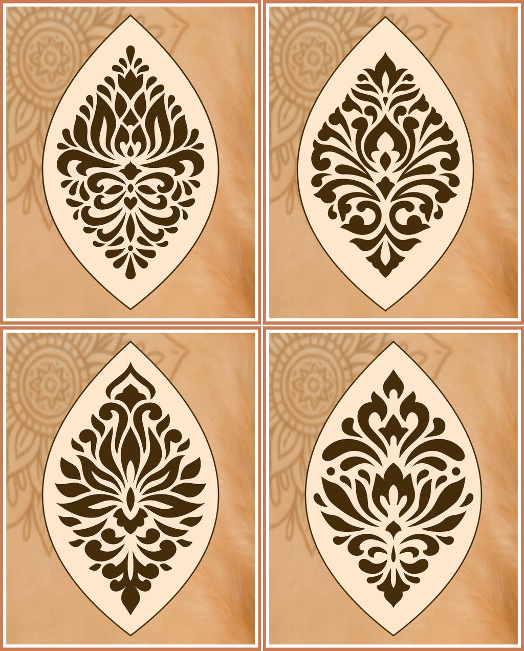 Flexibles Schablonen-Set #4: 20 aufwendige Designs in 3 Größen. Wiederverwendbare Schablonen für Mandalas, dekorative Muster, Dot Painting & DIY-Kunst