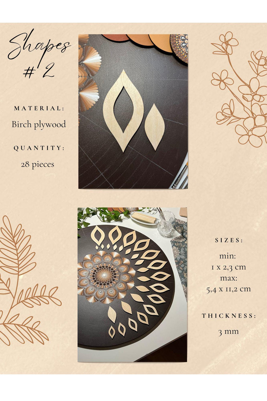 Zeichnungsschablonen, Dot-Art-Werkzeuge, Holzformen, Mandala-Kunstzubehör, Nachziehschablonen, Musterbildung, geometrische Figuren, Nachzieh-Set