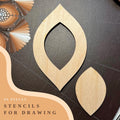 Zeichenschablonen, Dot-Painting-Werkzeuge, Holzformen, Mandala-Zubehör, Pausschablonen, Musterbau, geometrische Figuren, Zeichenset