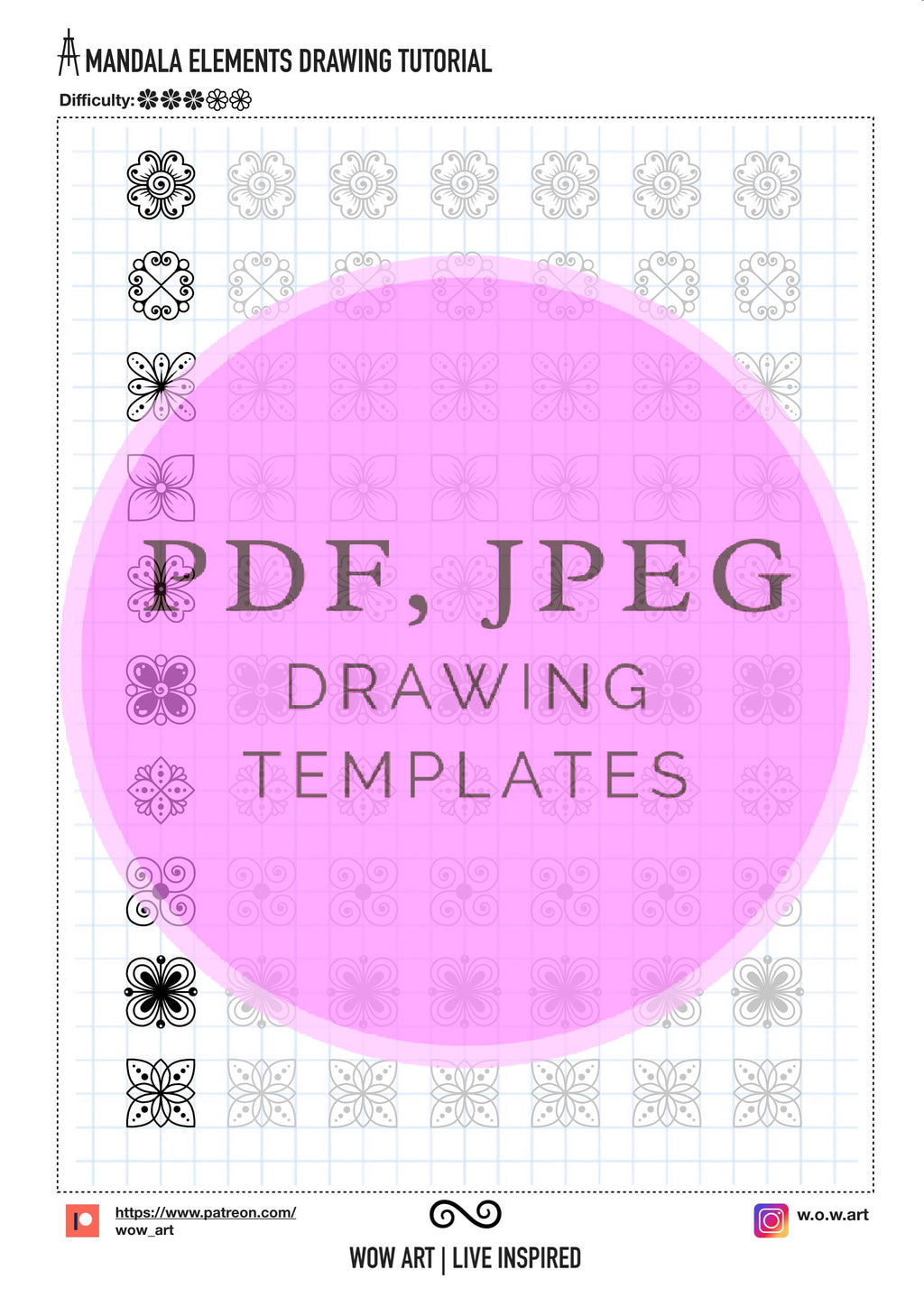 19. 2x2 Zellen Muster-Übungsblätter!Pdf,jpeg. Mandala Kunst, DIY, digitales Papier, Sofort-Downloads, Lettering, Kunsttherapie, Kalligrafie