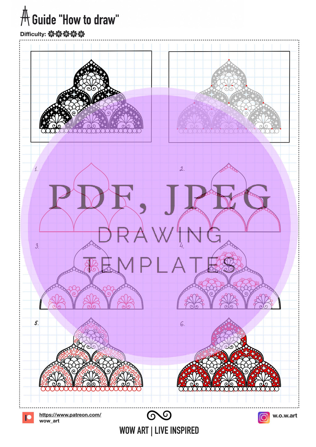 13.Kunst-Anleitungen "Wie man zeichnet" mit verschlungenen mehrreihigen Mandala-Mustern + Übungsblättern für Umrisse und Ausfüllen.PDF,JPEG.Mandala-Kunst