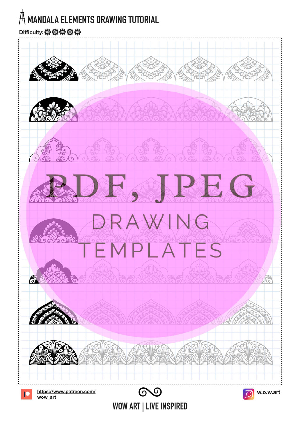 7. Trainingsblätter für komplizierte Muster! Pdf, jpeg. Mandala-Kunst, Ornamente, digitales Papier, Sofort-Downloads, handgemacht, Kunsttherapie, Kalligrafie