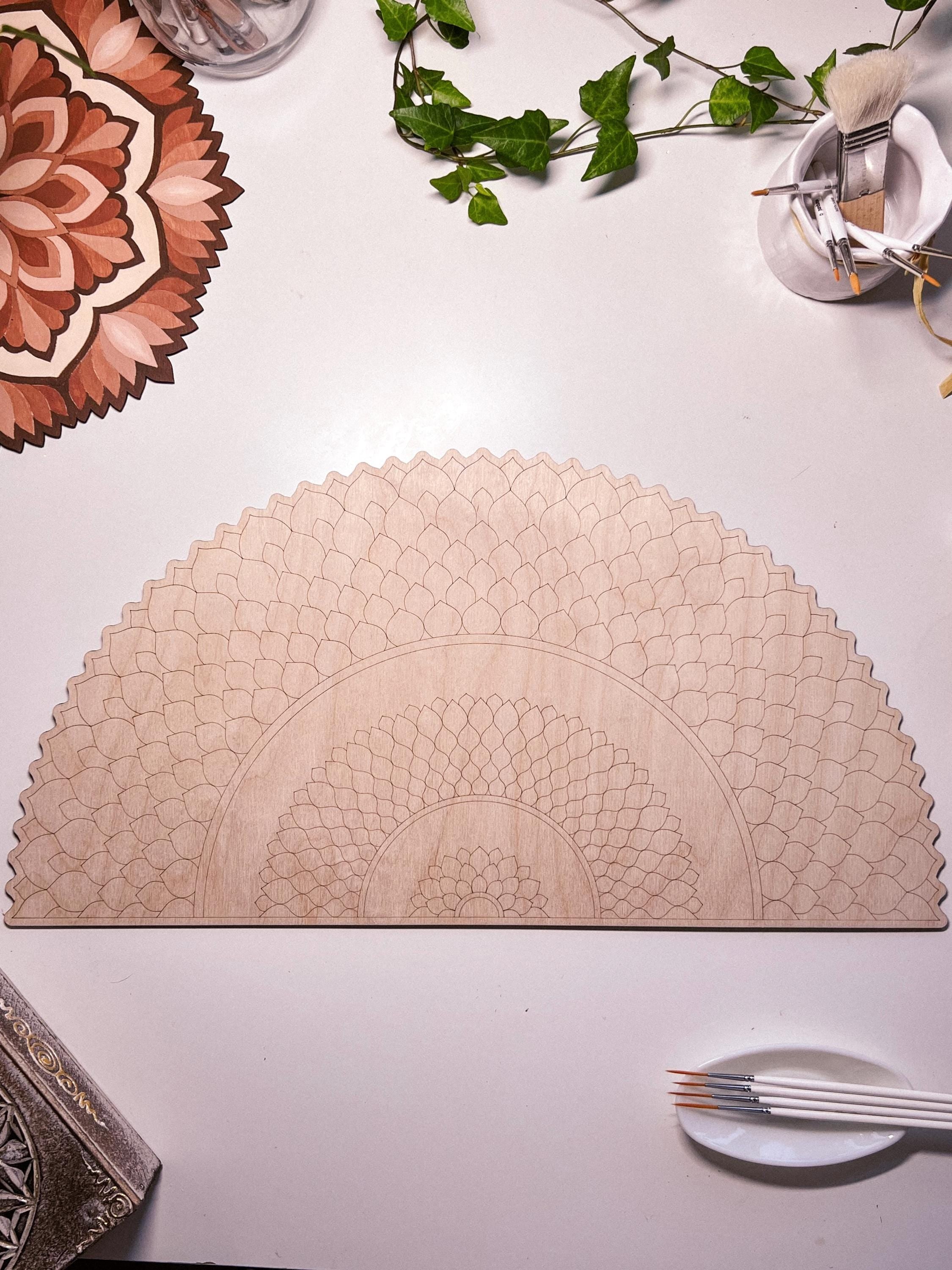 Wooden Mandala Board: DIY Art Therapy Craft for Adults - Coloring, Painting & Home Decor Wall Art