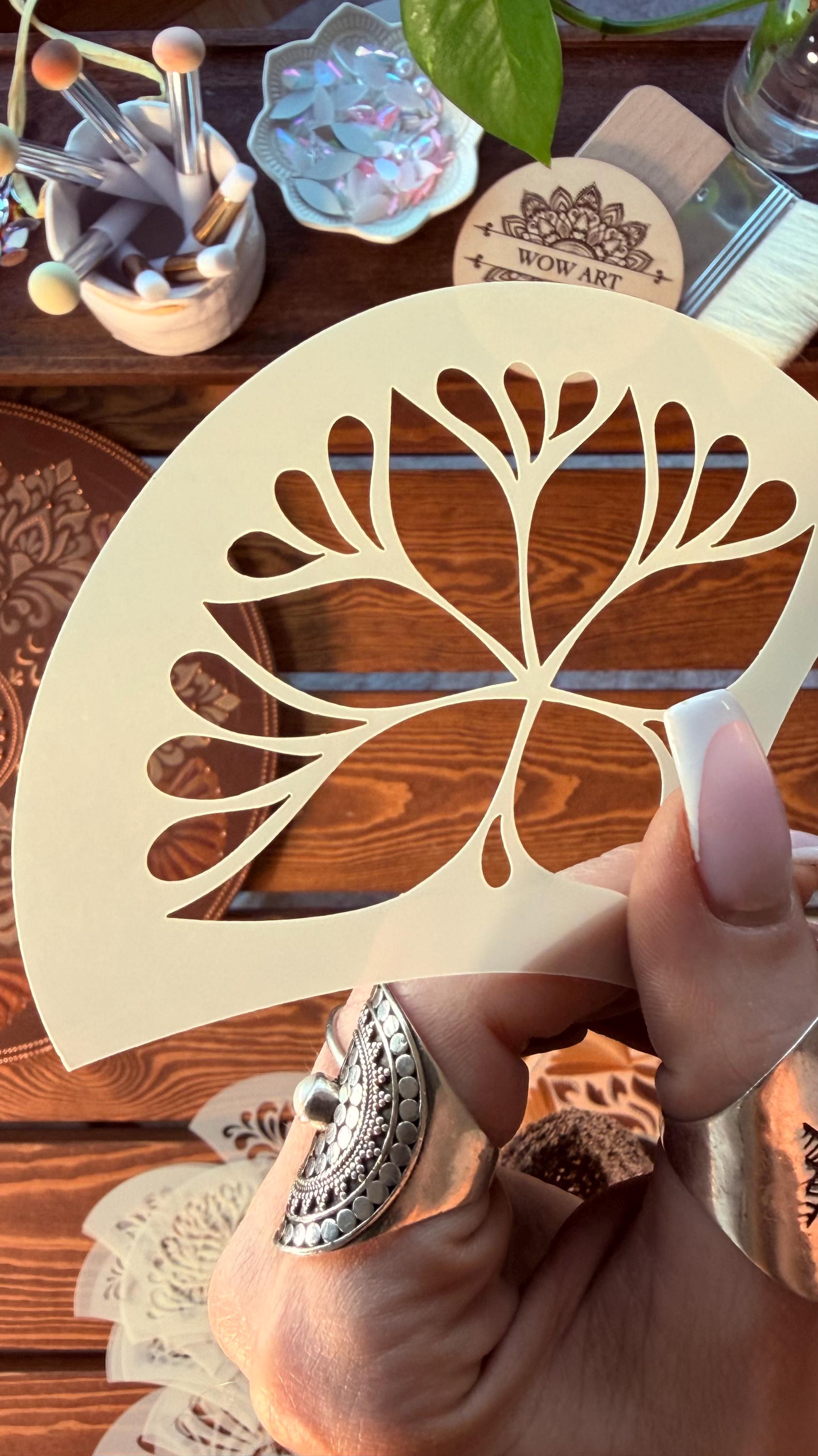 Flexibles Schablonen-Set #5: 20 aufwendige Designs in 3 Größen. Wiederverwendbare Schablonen für Mandalas, dekorative Muster, Dot Painting & DIY Kunst